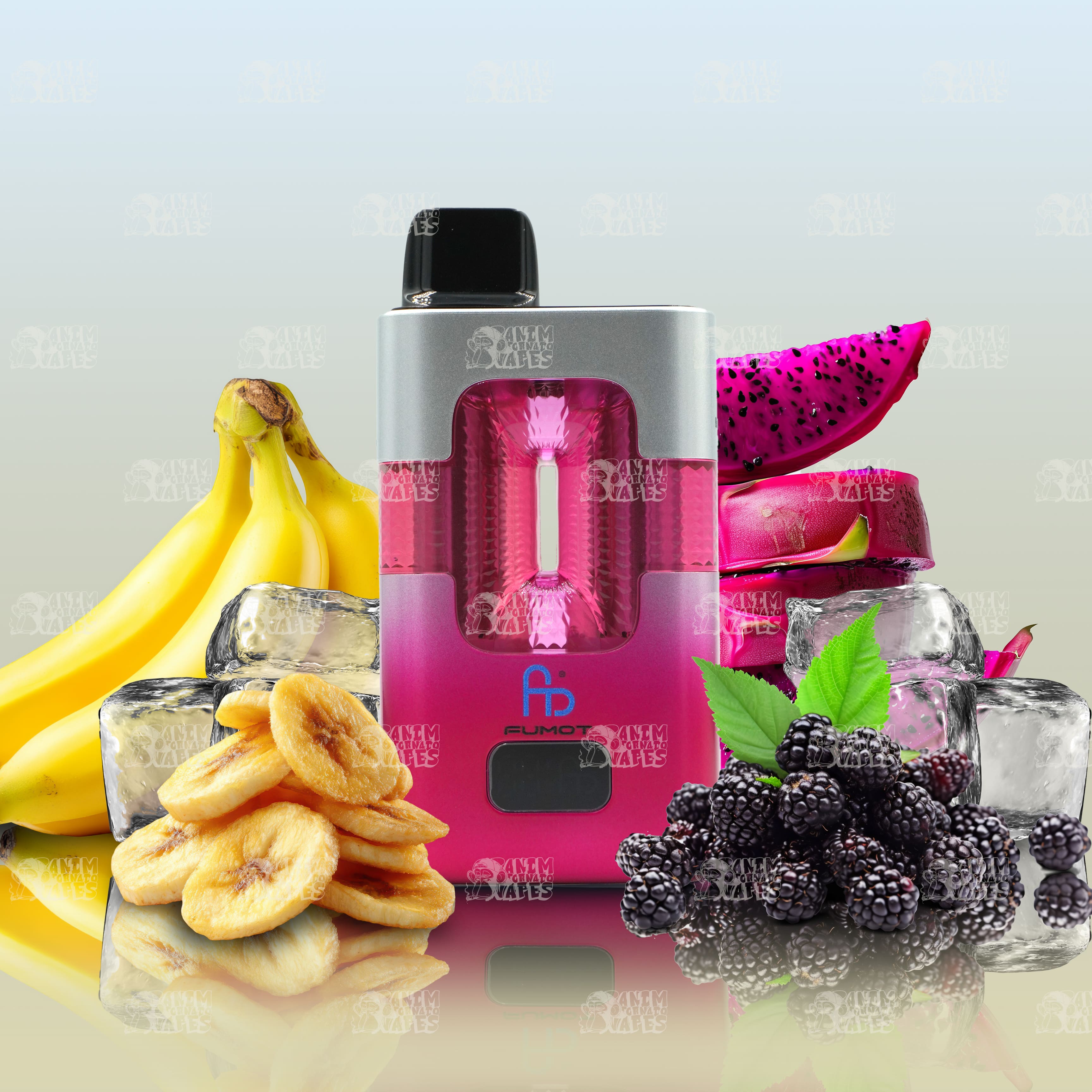 Fumot RandM Eco 2in1 50000 Banana Ice und Black Dragon Ice Einweg-Vape mit zwei Aromen und 50000 Zügen