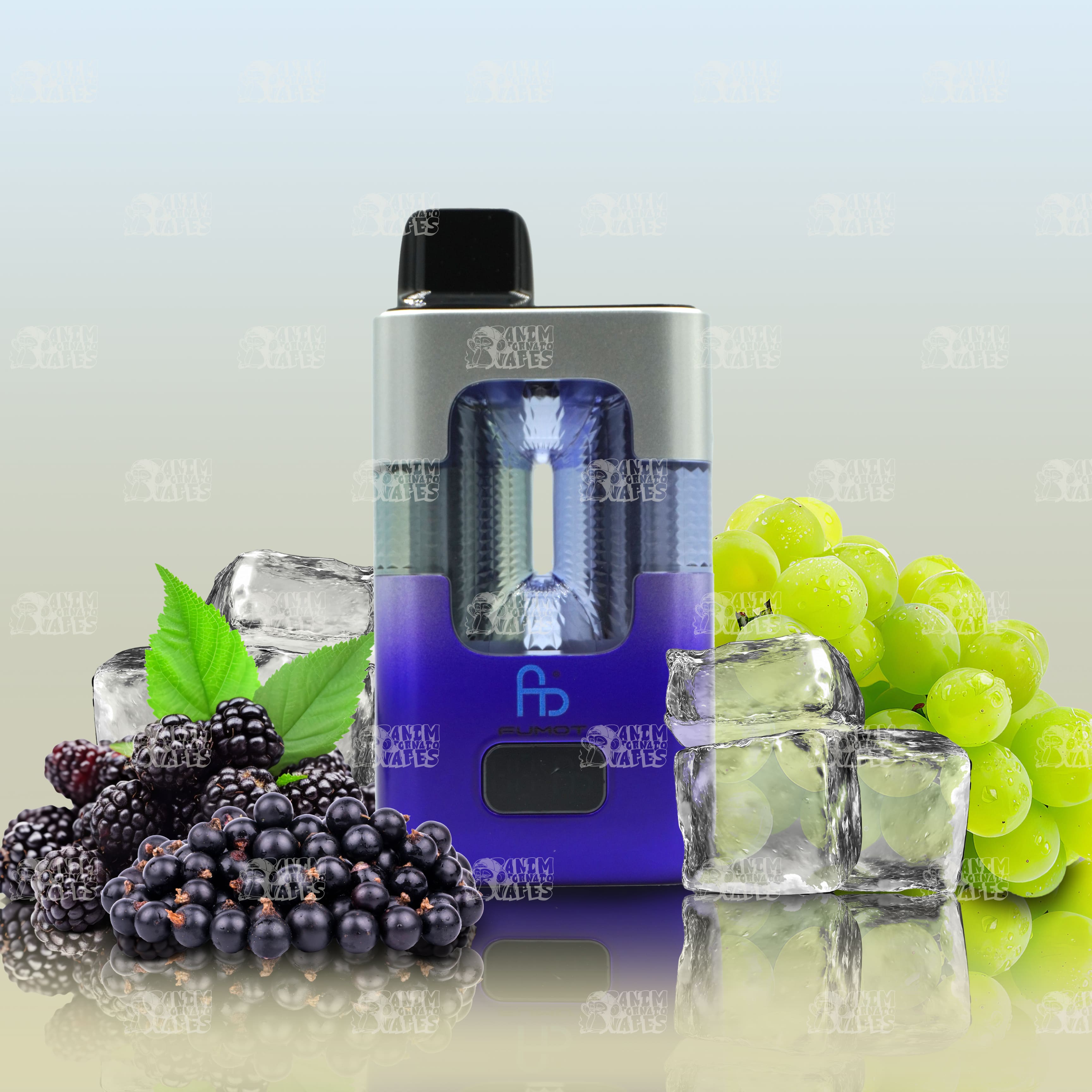 Fumot RandM Eco 2in1 50000 Black Ice und Grape Ice Einweg-Vape mit zwei Aromen und 50000 Zügen