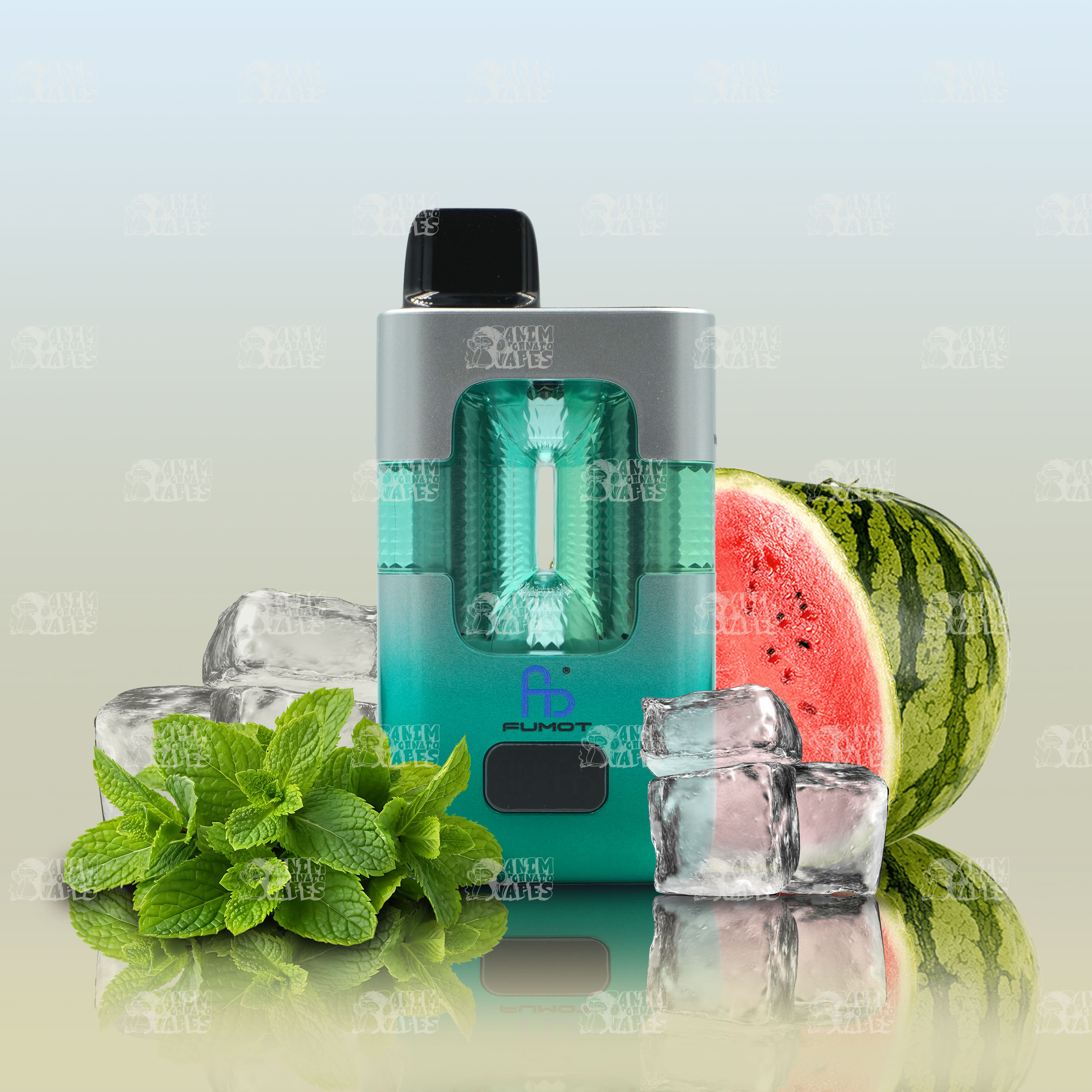 Fumot RandM Eco 2in1 50000 Cool Mint und Watermelon Ice Einweg-Vape mit zwei Aromen und 50000 Zügen