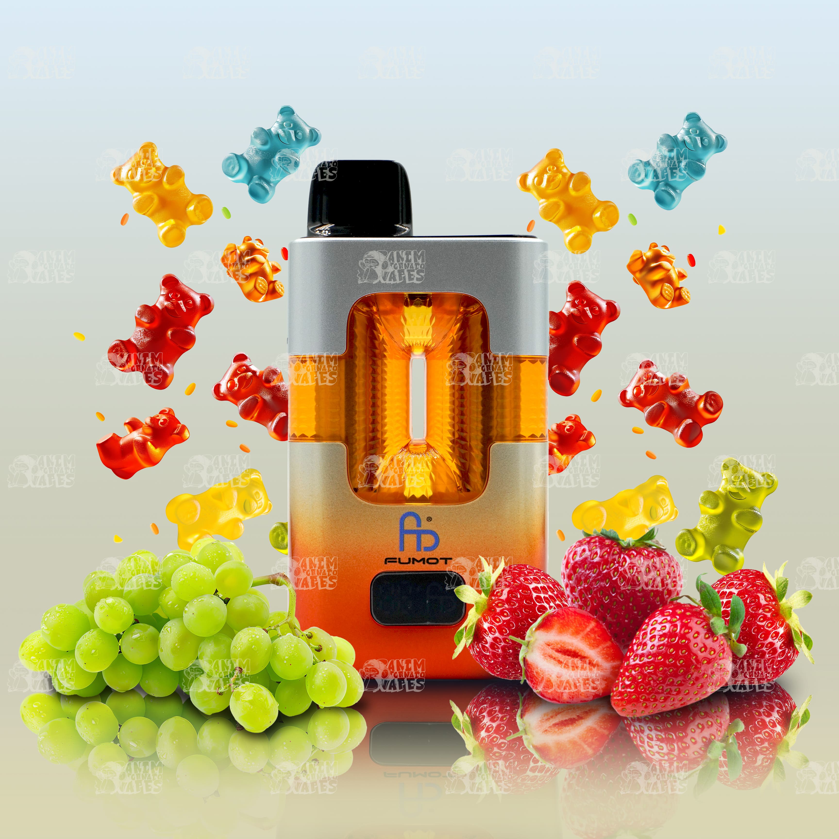 Fumot RandM Eco 2in1 50000 Grape Gummy Bear und Strawberry Gummy Bear Einweg-Vape mit zwei Aromen und 50000 Zügen