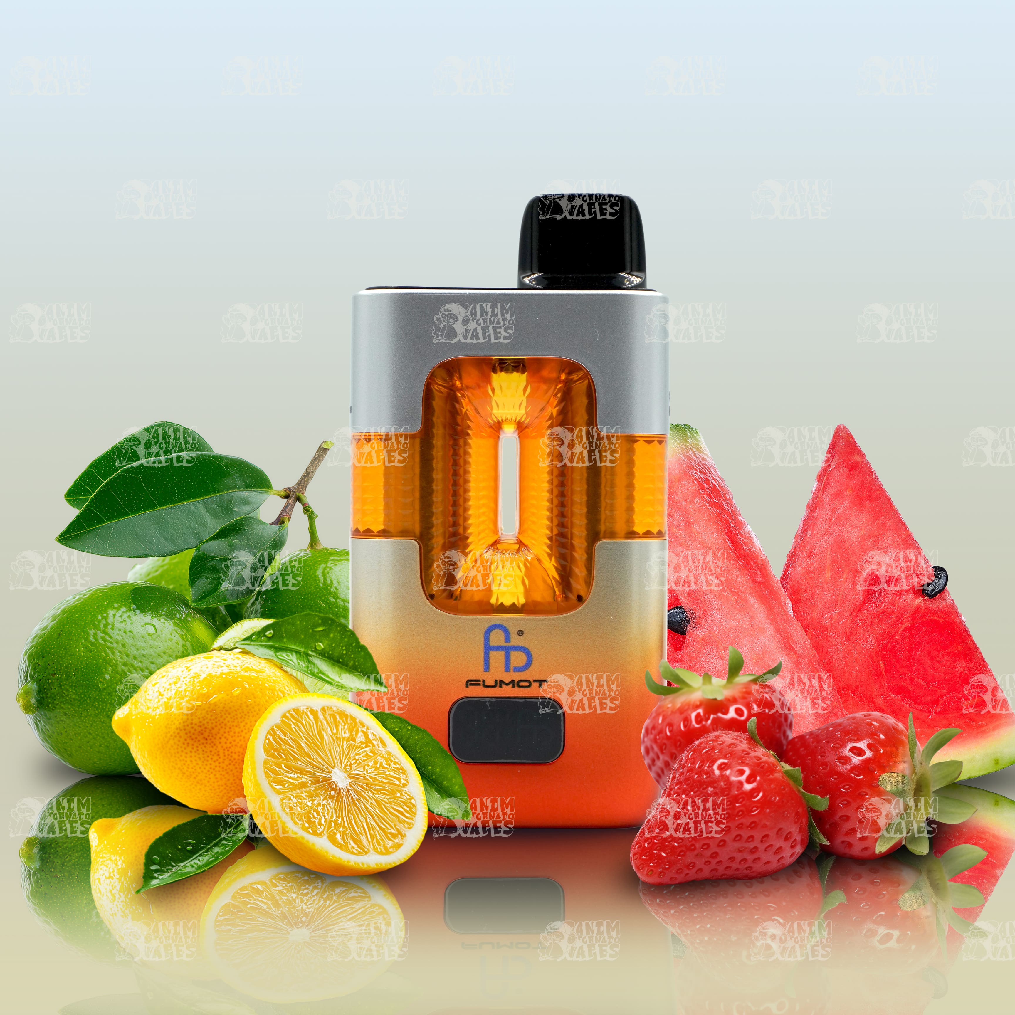 Fumot RandM Eco 2in1 50000 Lemon und Lime und Strawberry Watermelon Einweg-Vape mit zwei Aromen und 50000 Zügen
