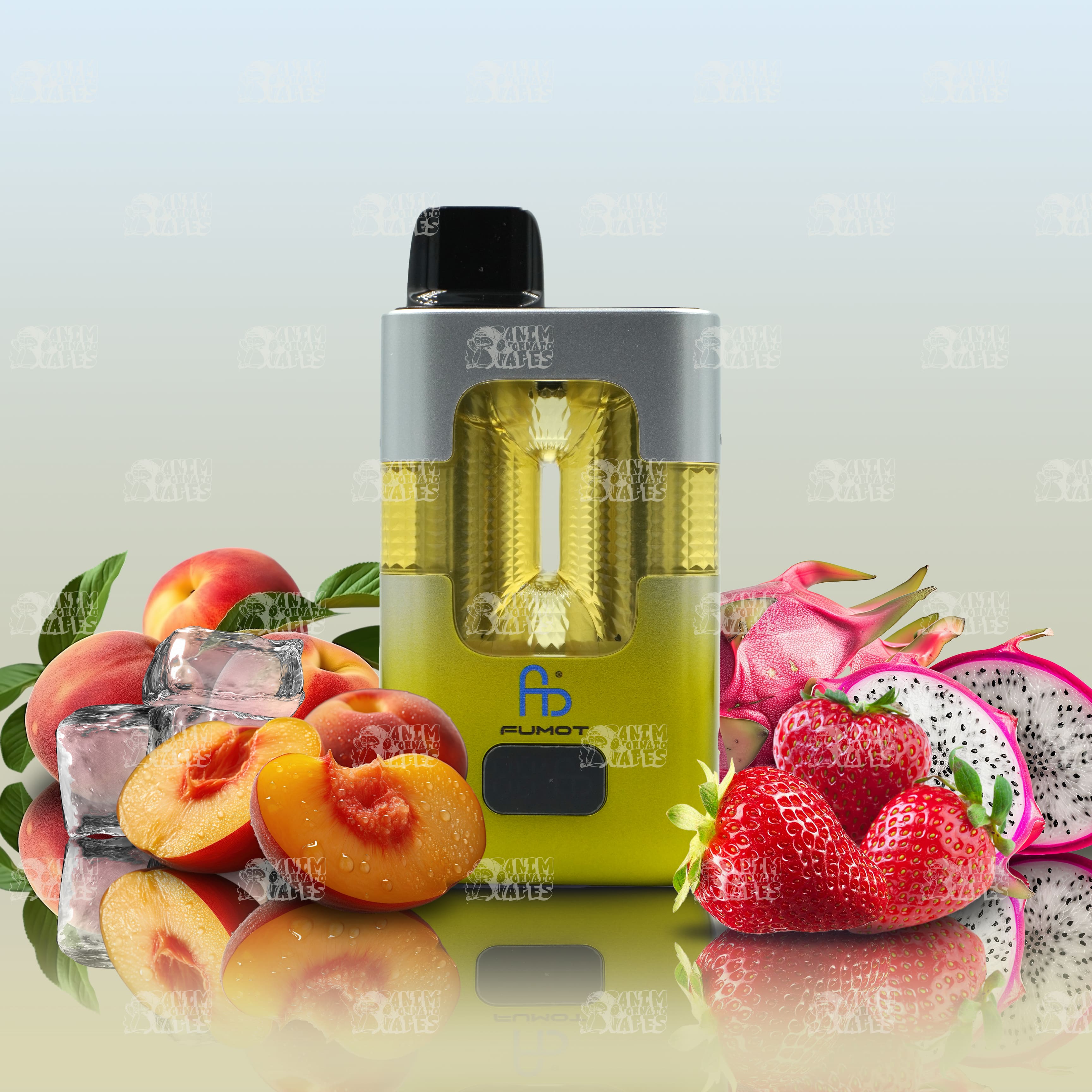 Fumot RandM Eco 2in1 50000 Peach Ice und White Mamba Einweg-Vape mit zwei Aromen und 50000 Zügen