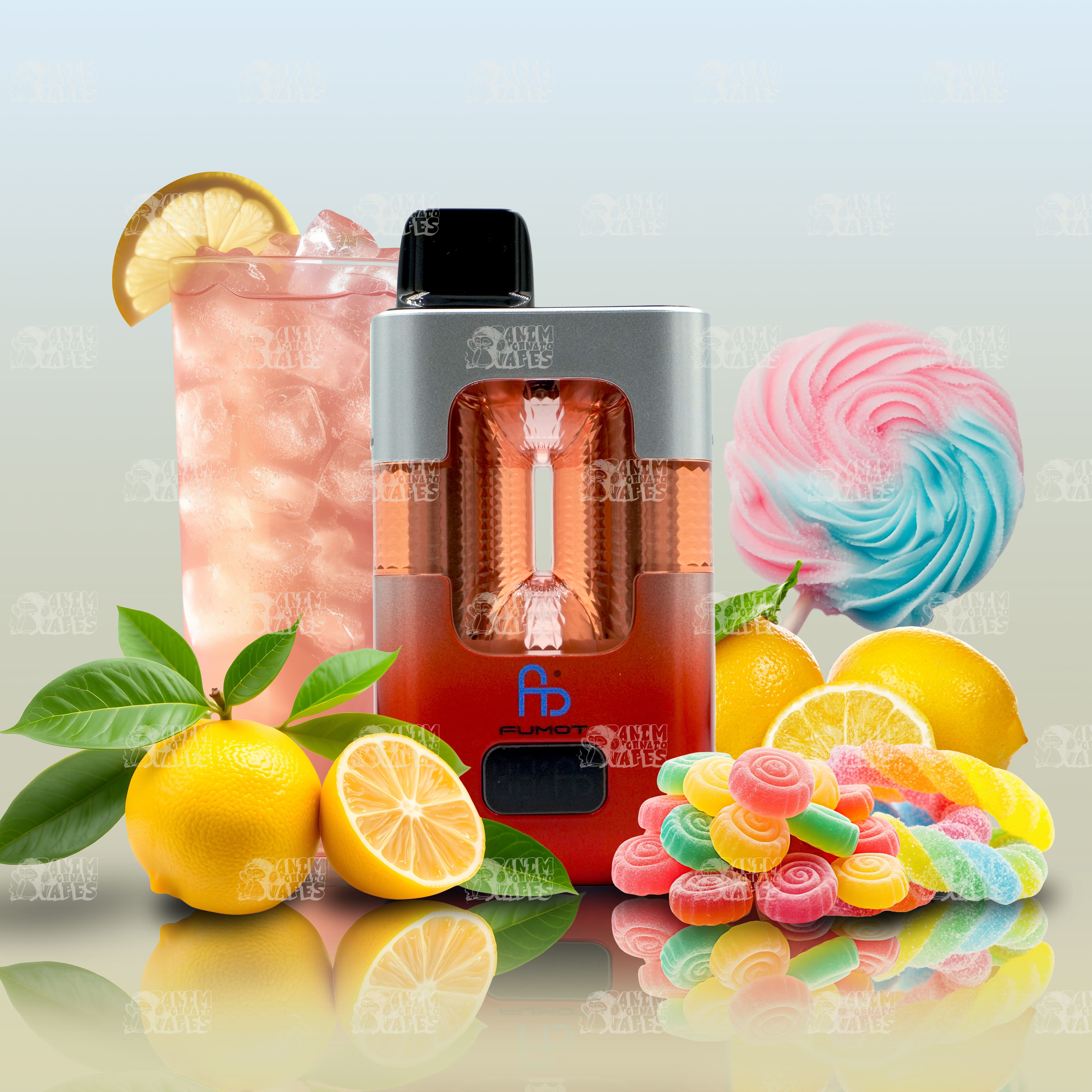 Fumot RandM Eco 2in1 50000 Pink Lemonade und Sour Candy Einweg-Vape mit zwei Aromen und 50000 Zügen