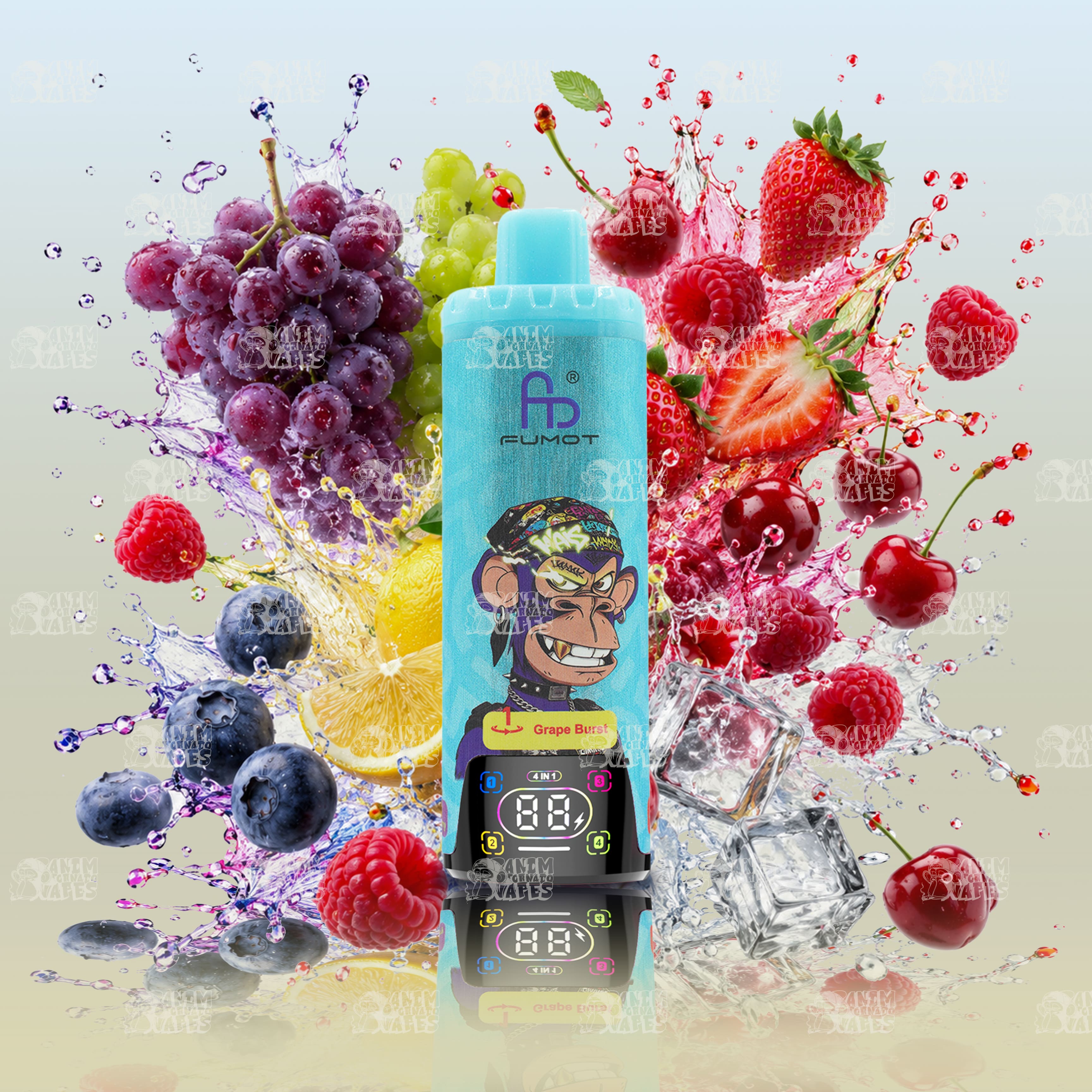 Fumot 80000 Grape Burst Mix mit intensivem Trauben-Geschmack