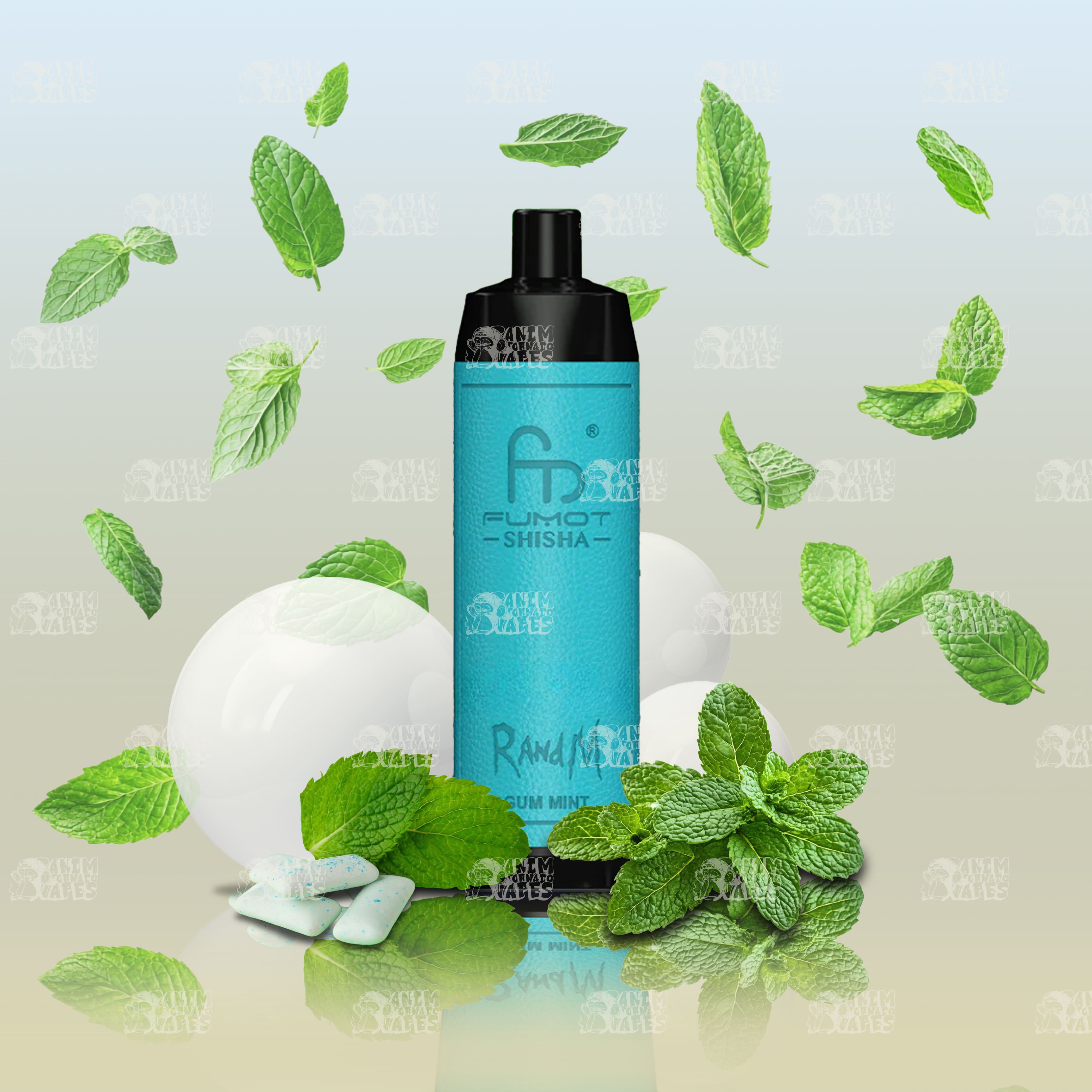 RandM Tornado 10000 Gum Mint Einweg-Vape mit 10000 Zügen und Mesh Coil