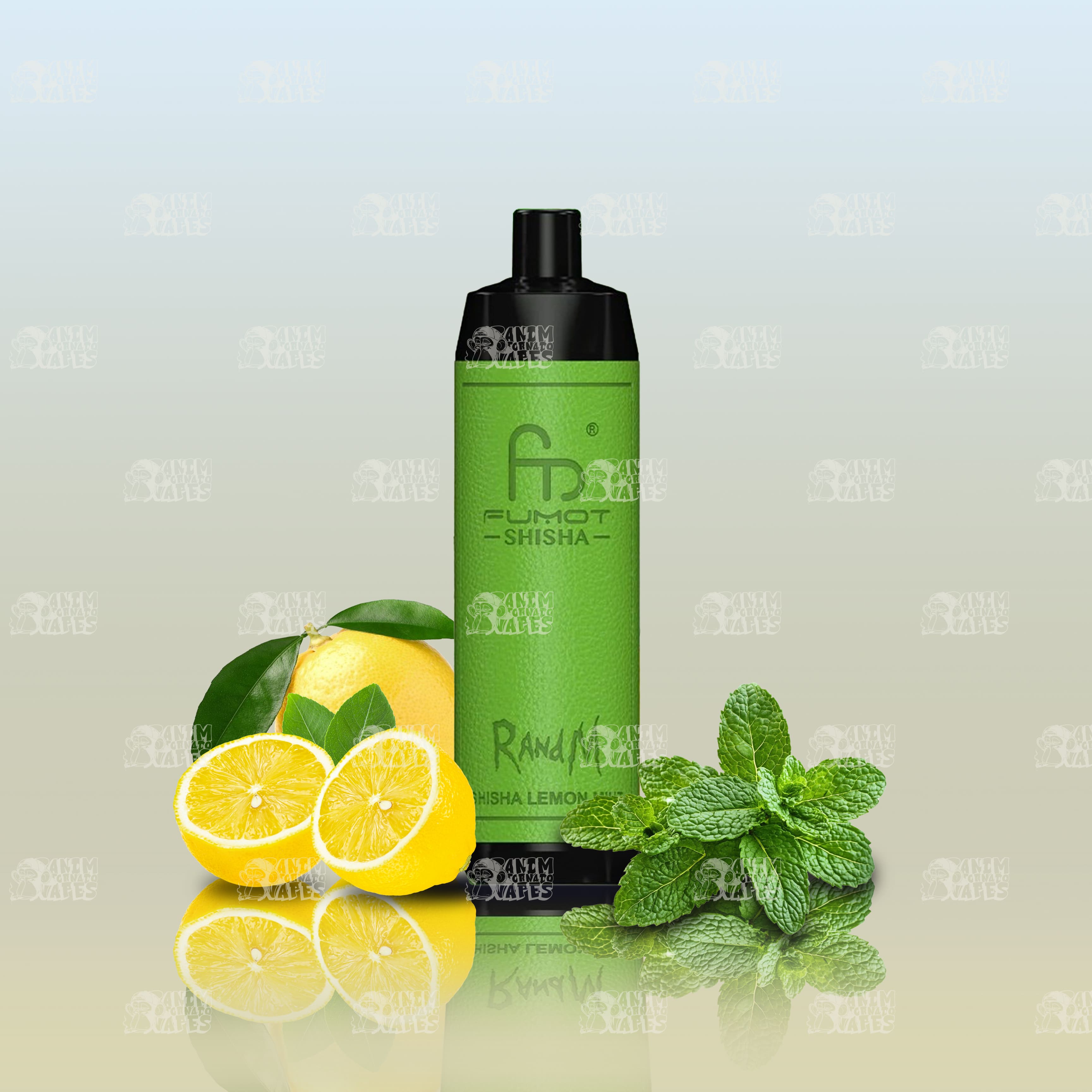 RandM Tornado 10000 Shisha Lemon Mint Einweg-Vape mit 10000 Zügen und Mesh Coil