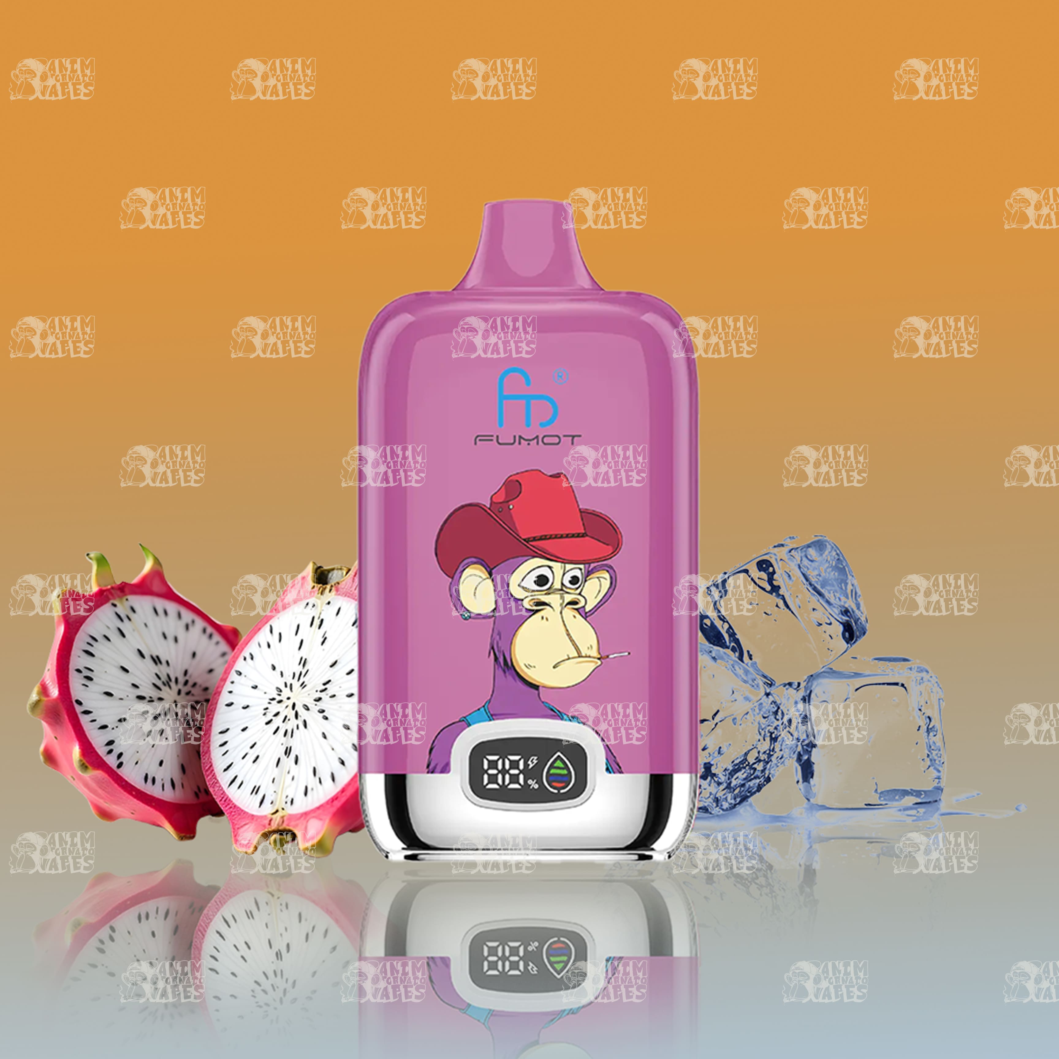 RandM Tornado 12000 Dragonfruit Ice Einweg-Vape mit 12000 Zügen und Mesh Coil