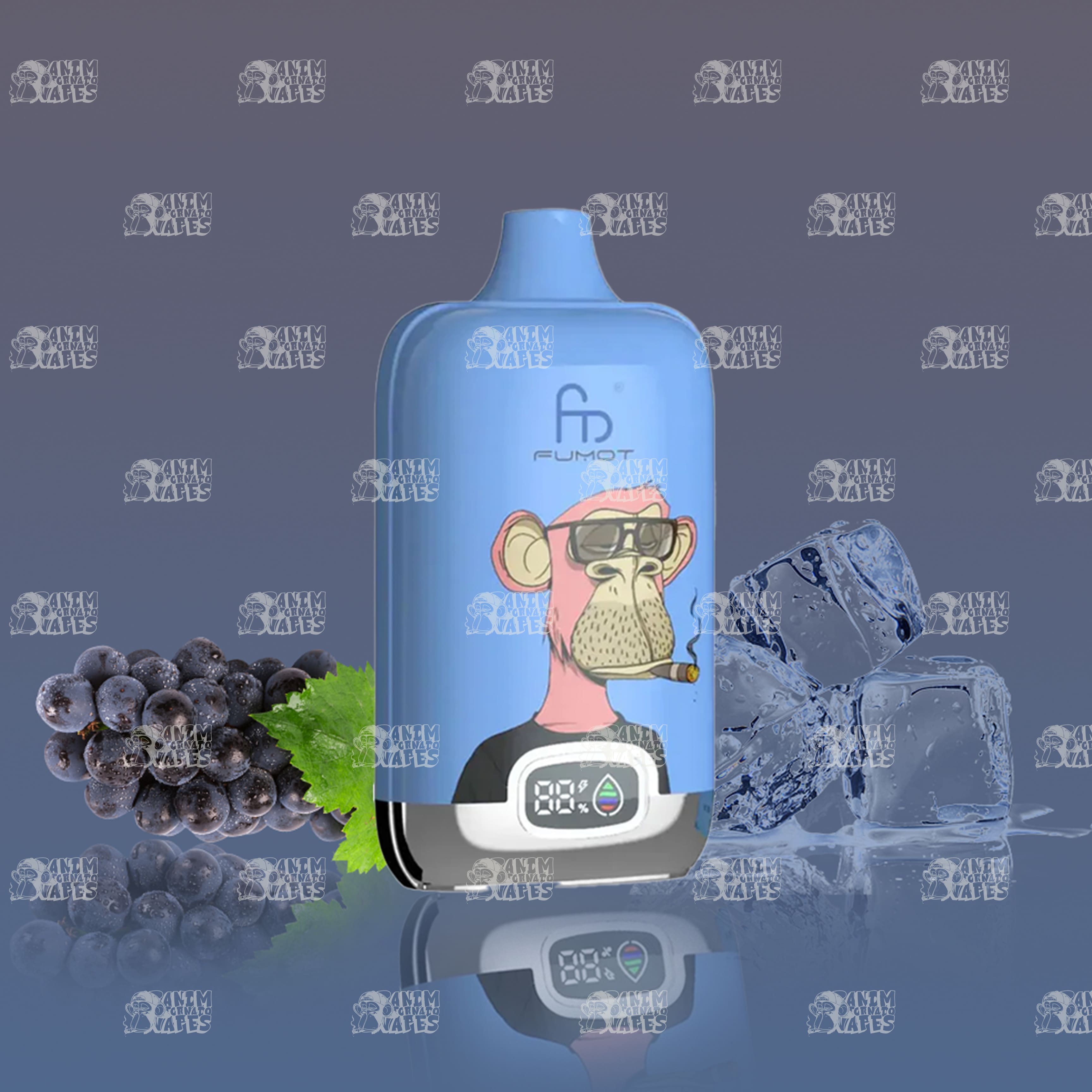 RandM Tornado 12000 Grape Ice Einweg-Vape mit 12000 Zügen und Mesh Coil