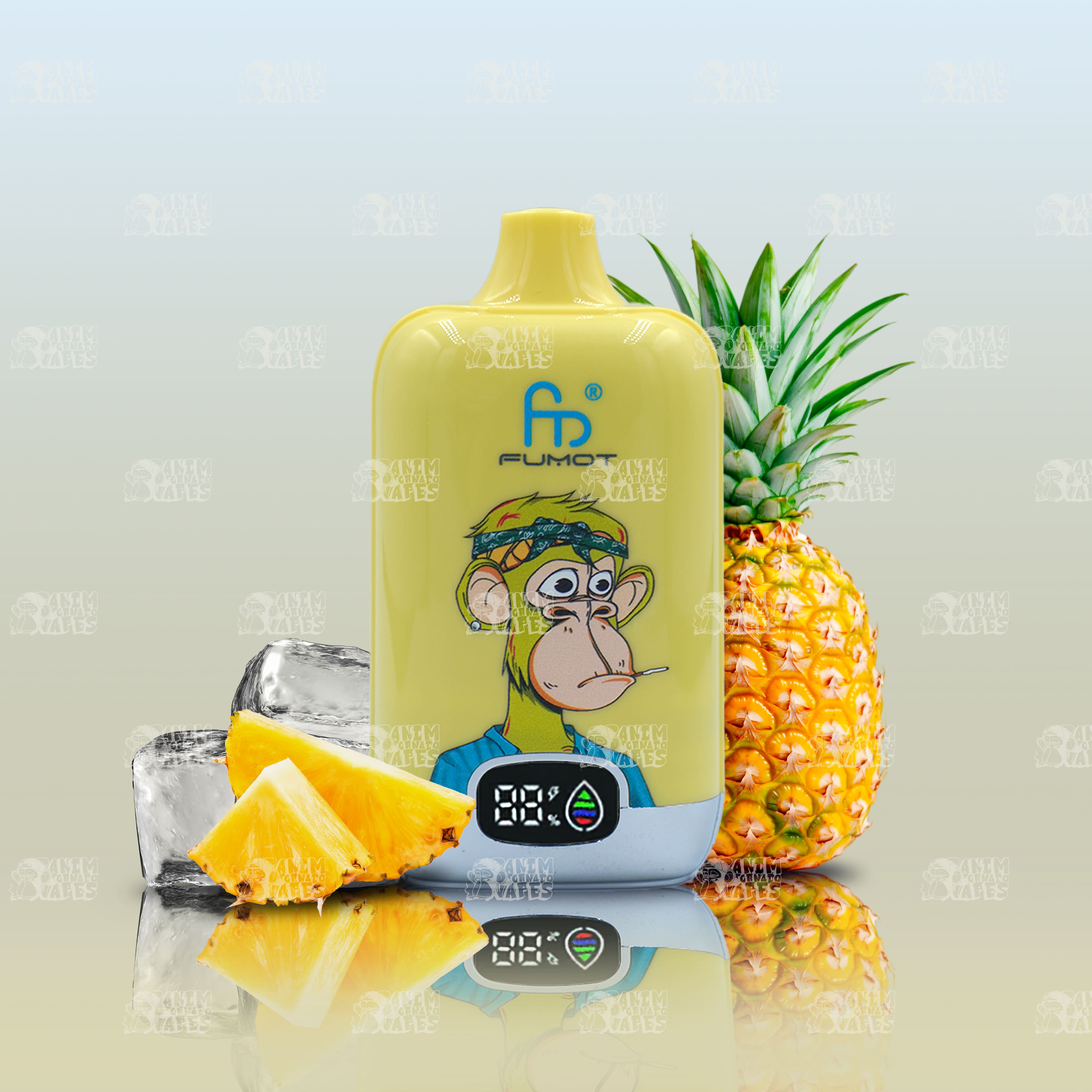RandM Tornado 12000 Pineapple Ice Einweg-Vape mit 12000 Zügen und Mesh Coil
