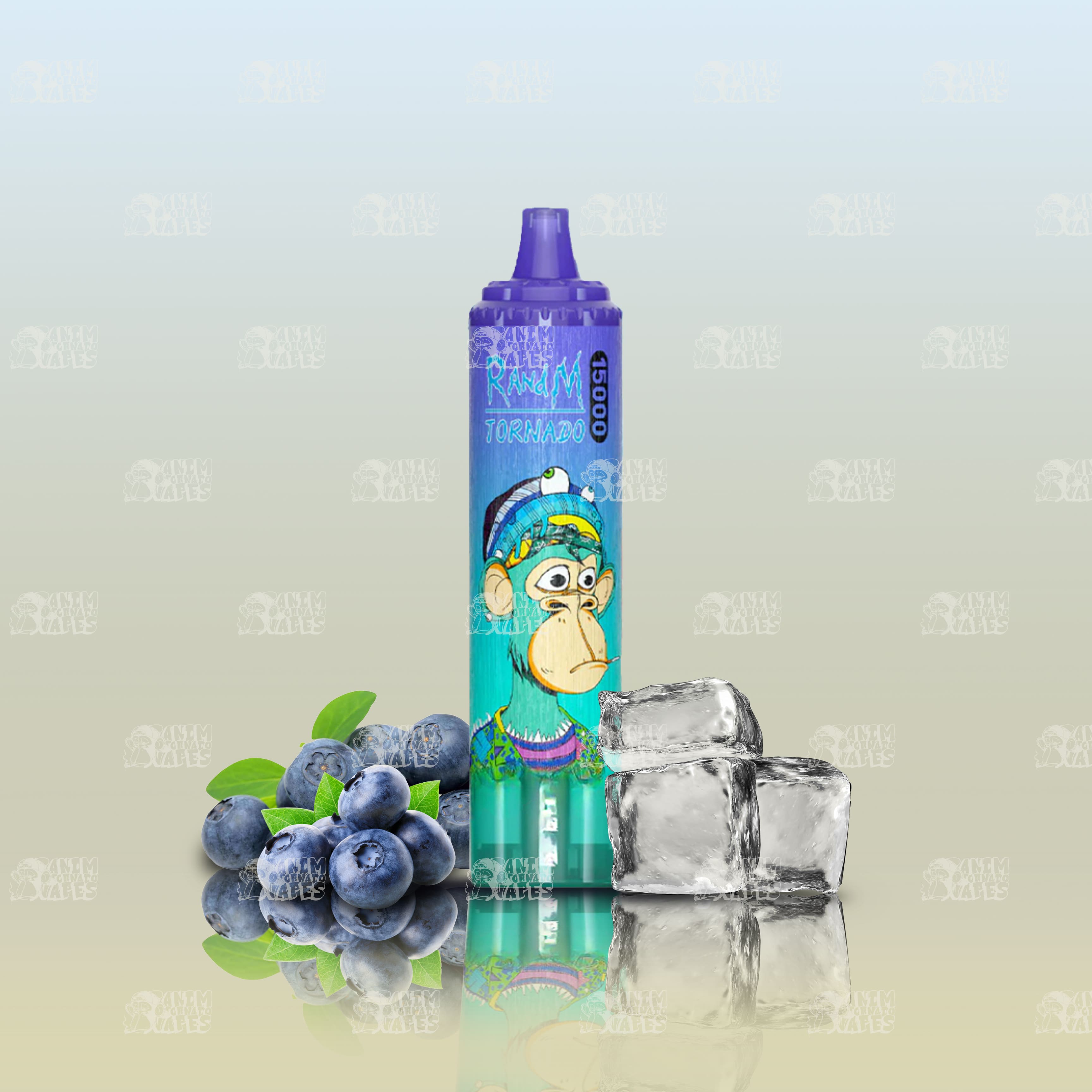 RandM Tornado 15000 Blueberry on Ice Einweg-Vape mit 15000 Zügen und Mesh Coil