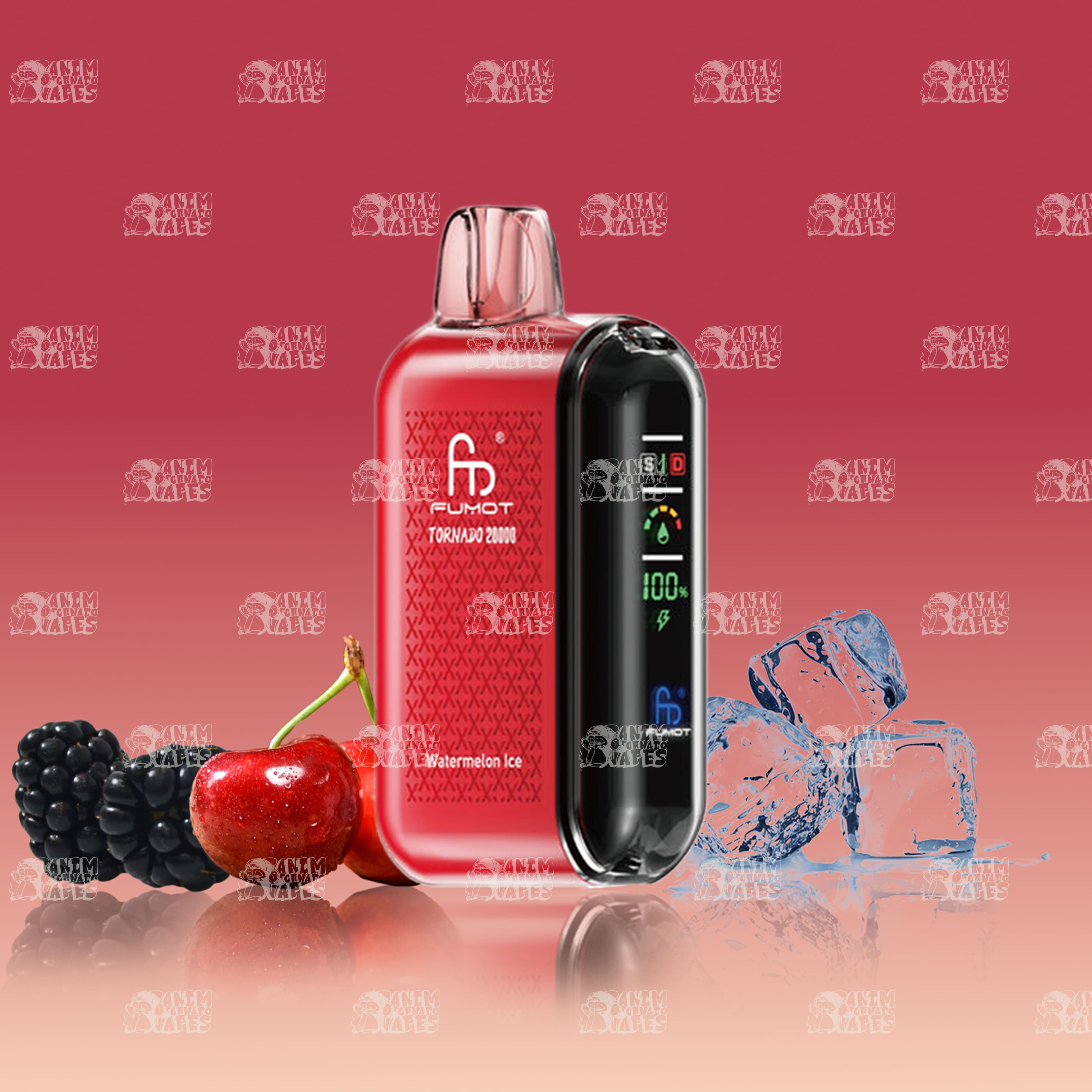 RandM Tornado 20000 Cherry Berry Einweg-Vape mit 20000 Zügen und Mesh Coil