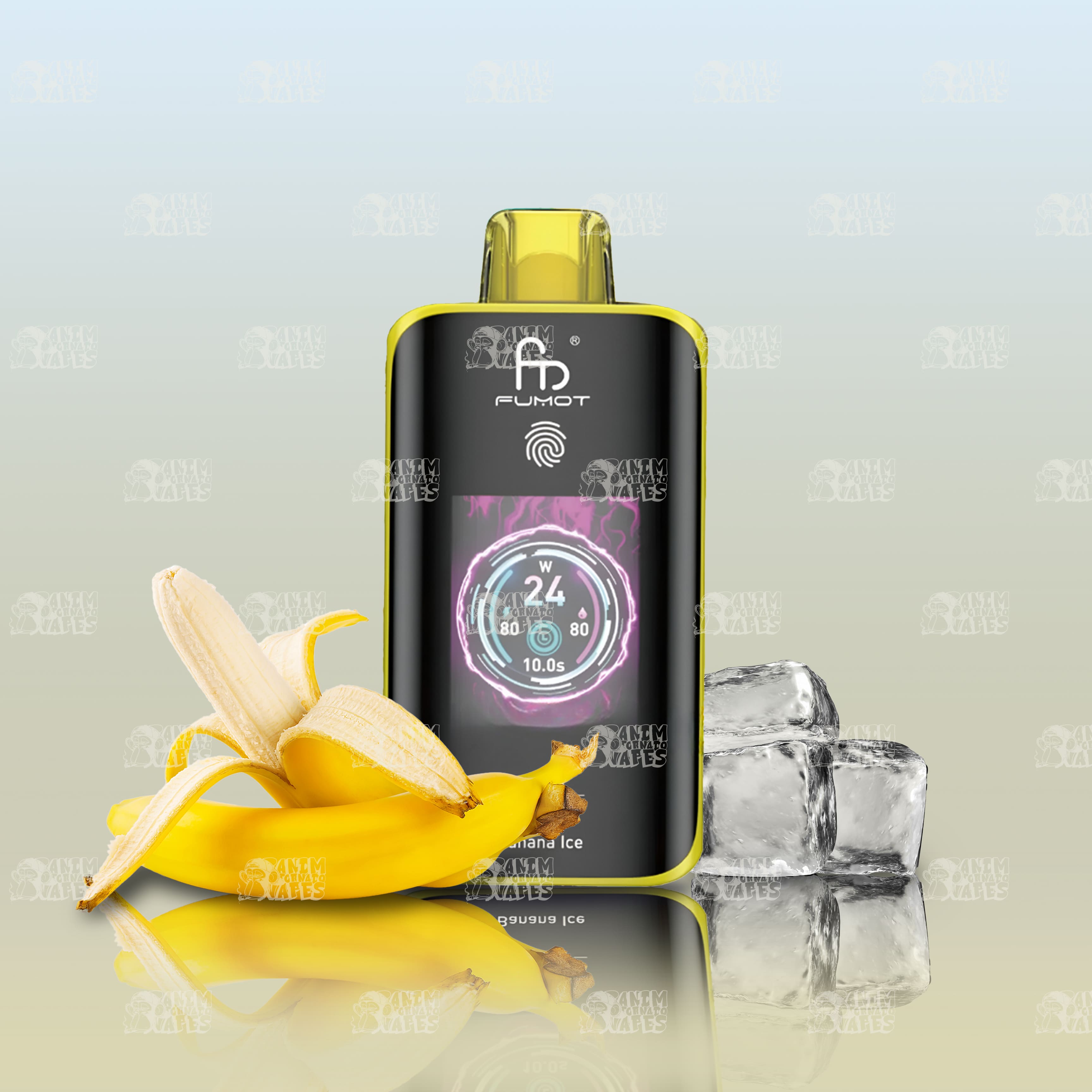RandM Tornado 25000 Banana Ice Einweg-Vape mit 25000 Zügen und Mesh Coil
