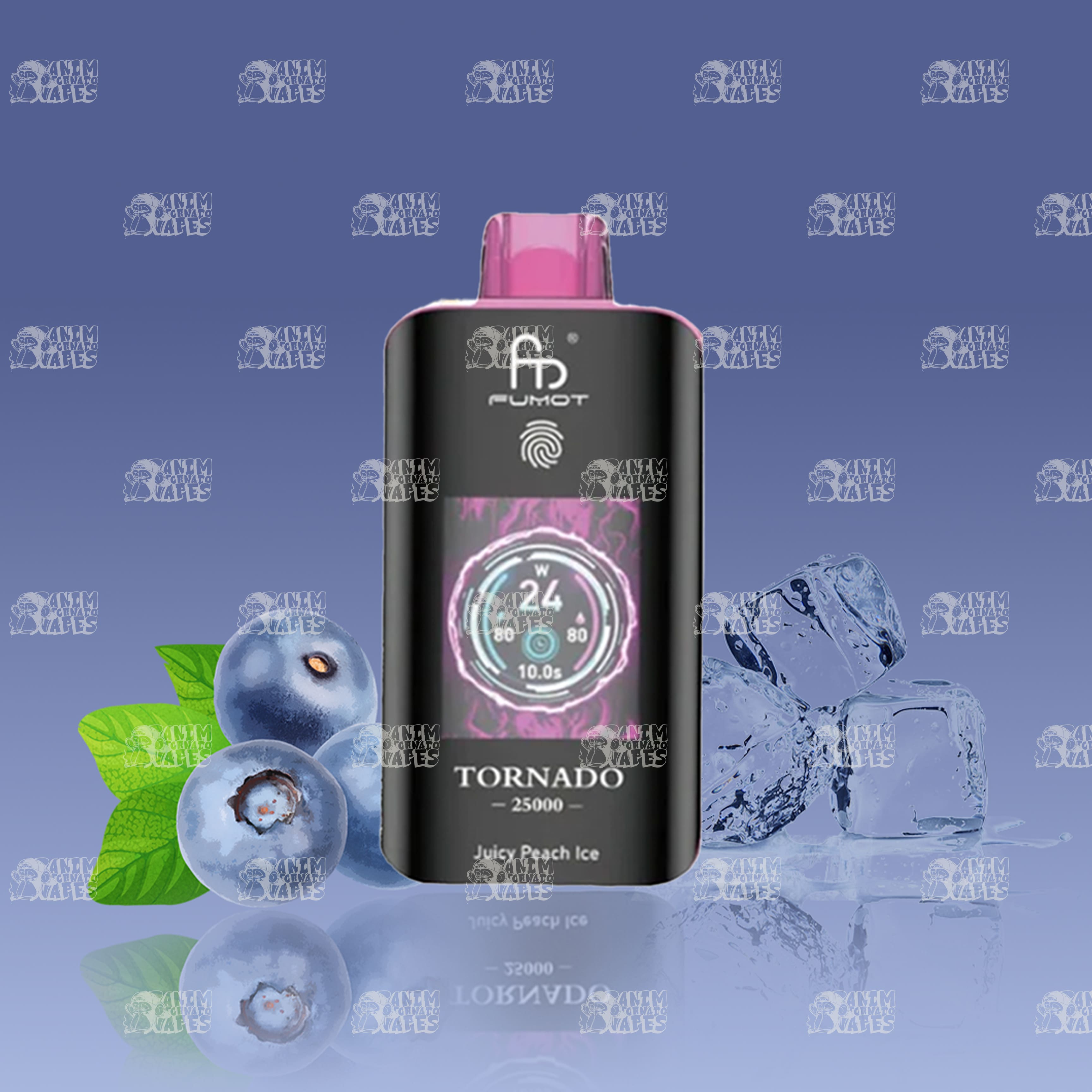 RandM Tornado 25000 Blueberry On Ice Einweg-Vape mit 25000 Zügen und Mesh Coil