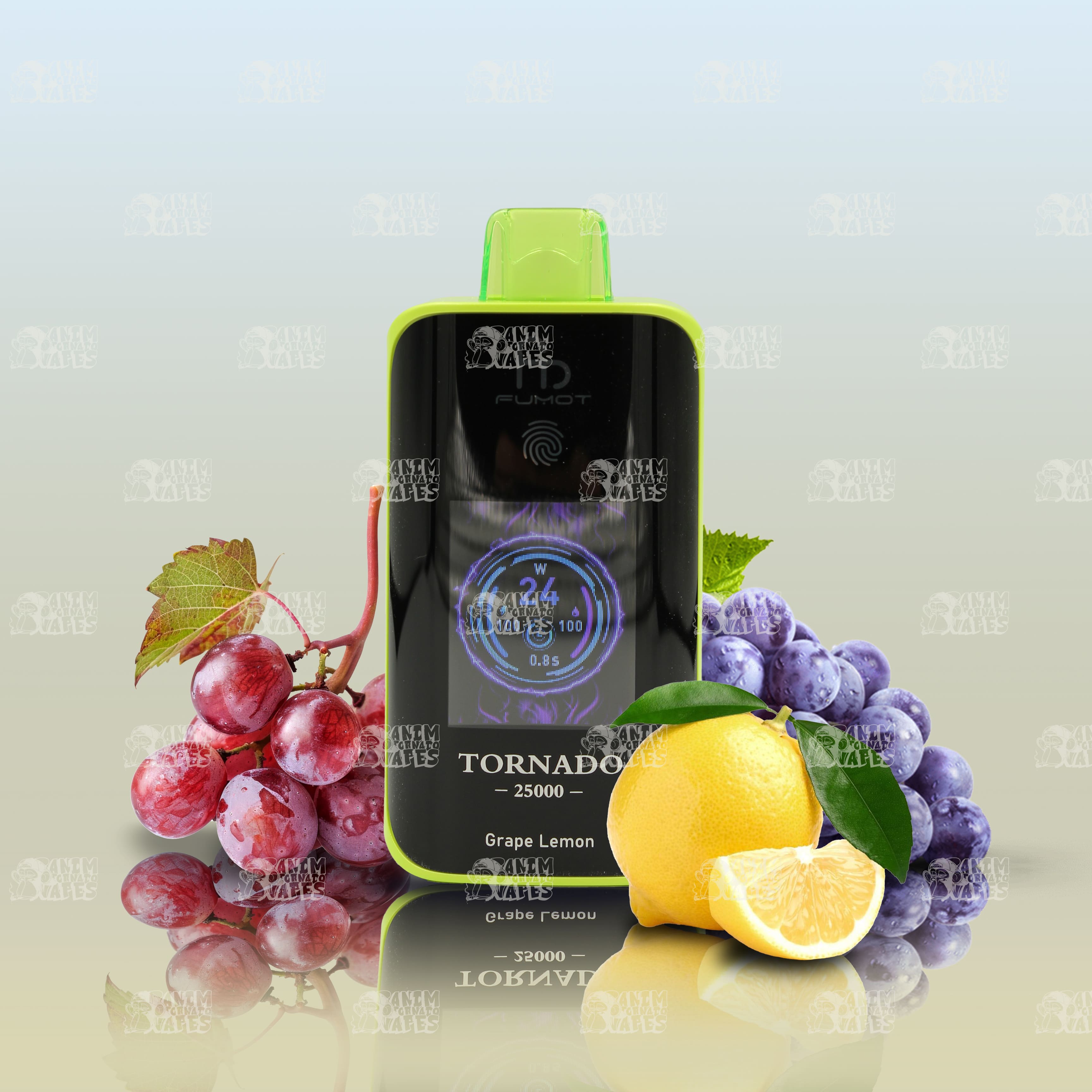RandM Tornado 25000 Grape Lemon Einweg-Vape mit 25000 Zügen und Mesh Coil