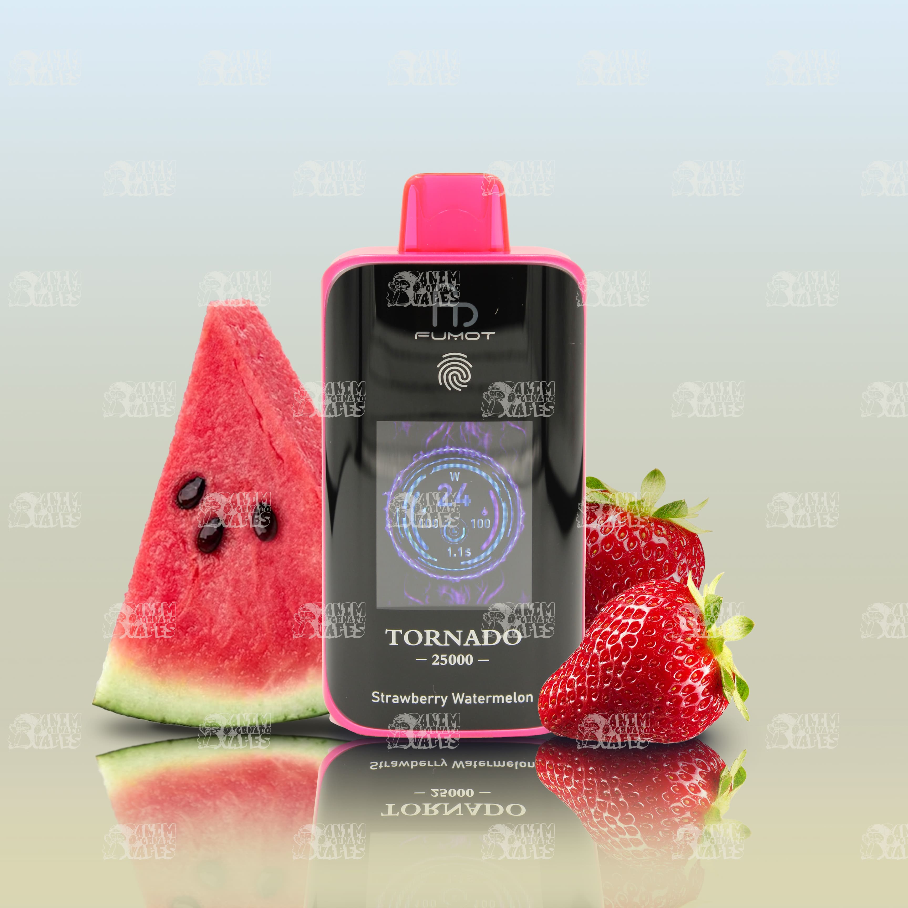 RandM Tornado 25000 Strawberry Watermelon Einweg-Vape mit 25000 Zügen und Mesh Coil