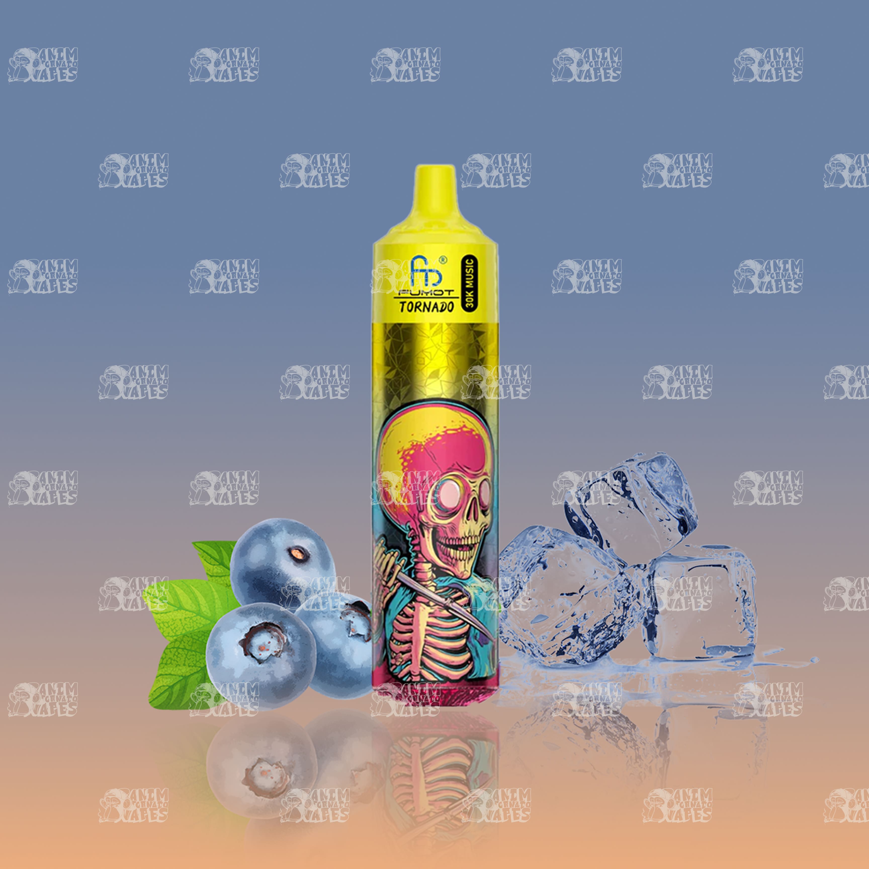 RandM Tornado 30000 Blueberry On Ice Einweg-Vape mit 30000 Zügen und Mesh Coil