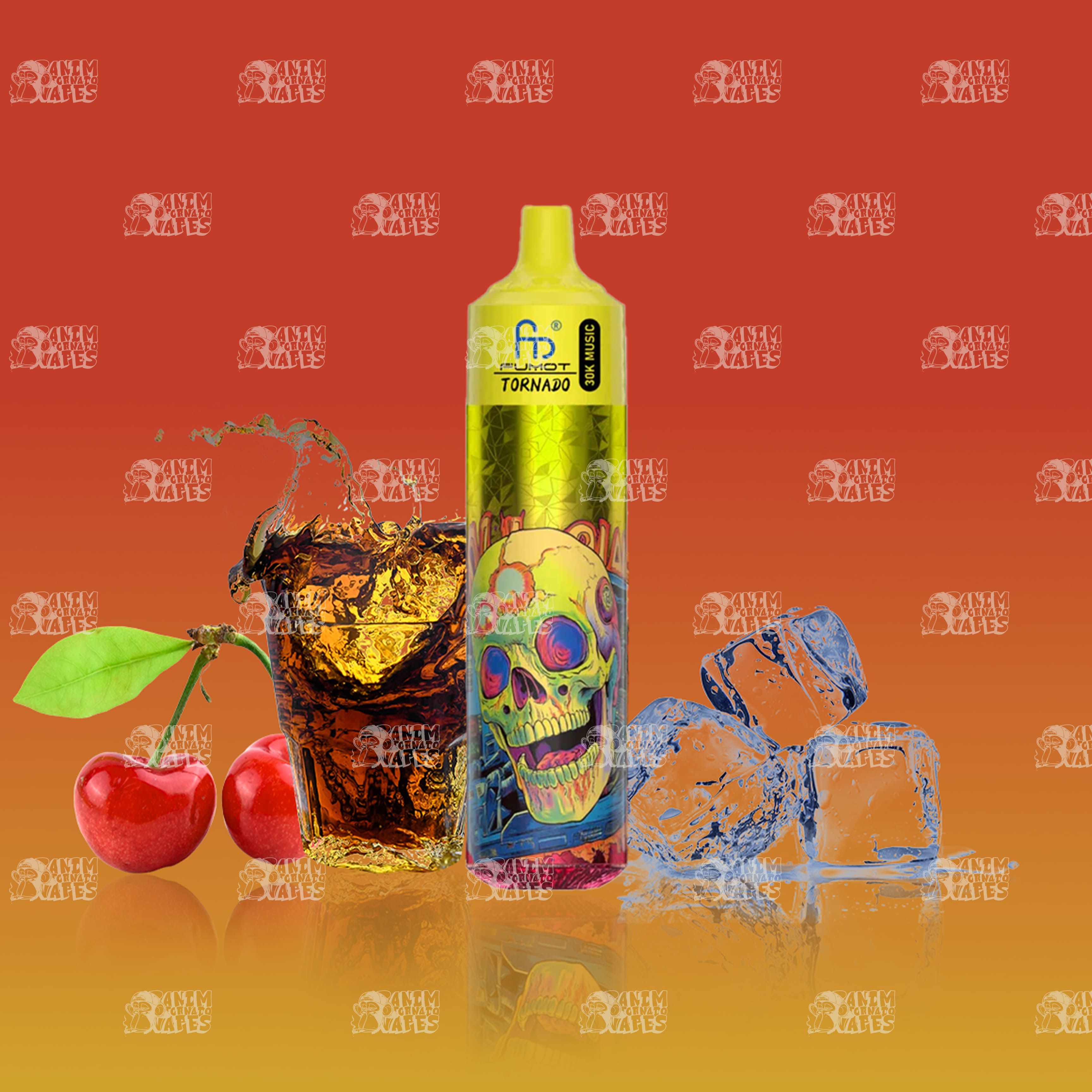 RandM Tornado 30000 Cherry Cola Einweg-Vape mit 30000 Zügen und Mesh Coil