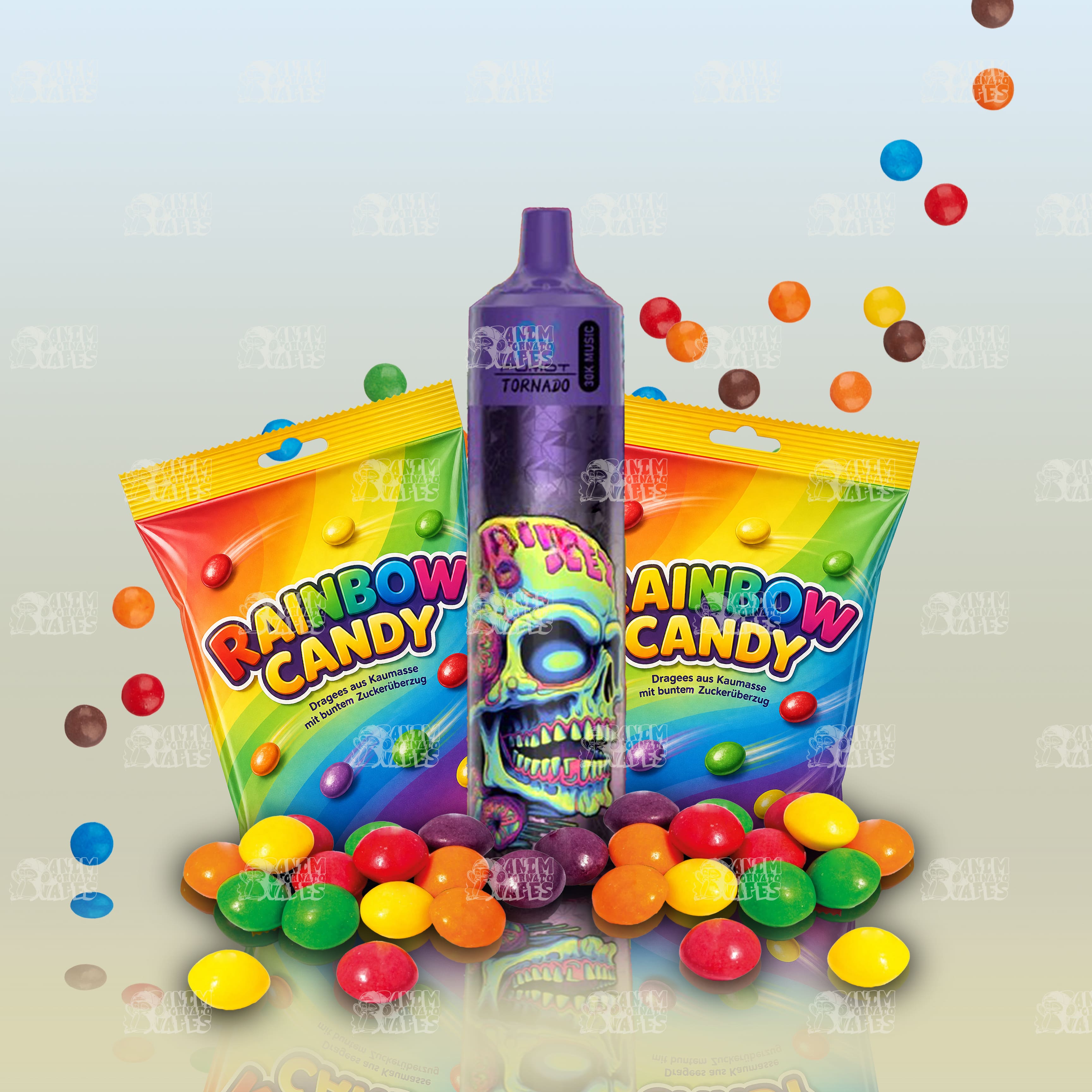 RandM Tornado 30000 Rainbow Candy Einweg Vape mit hoher Reichweite