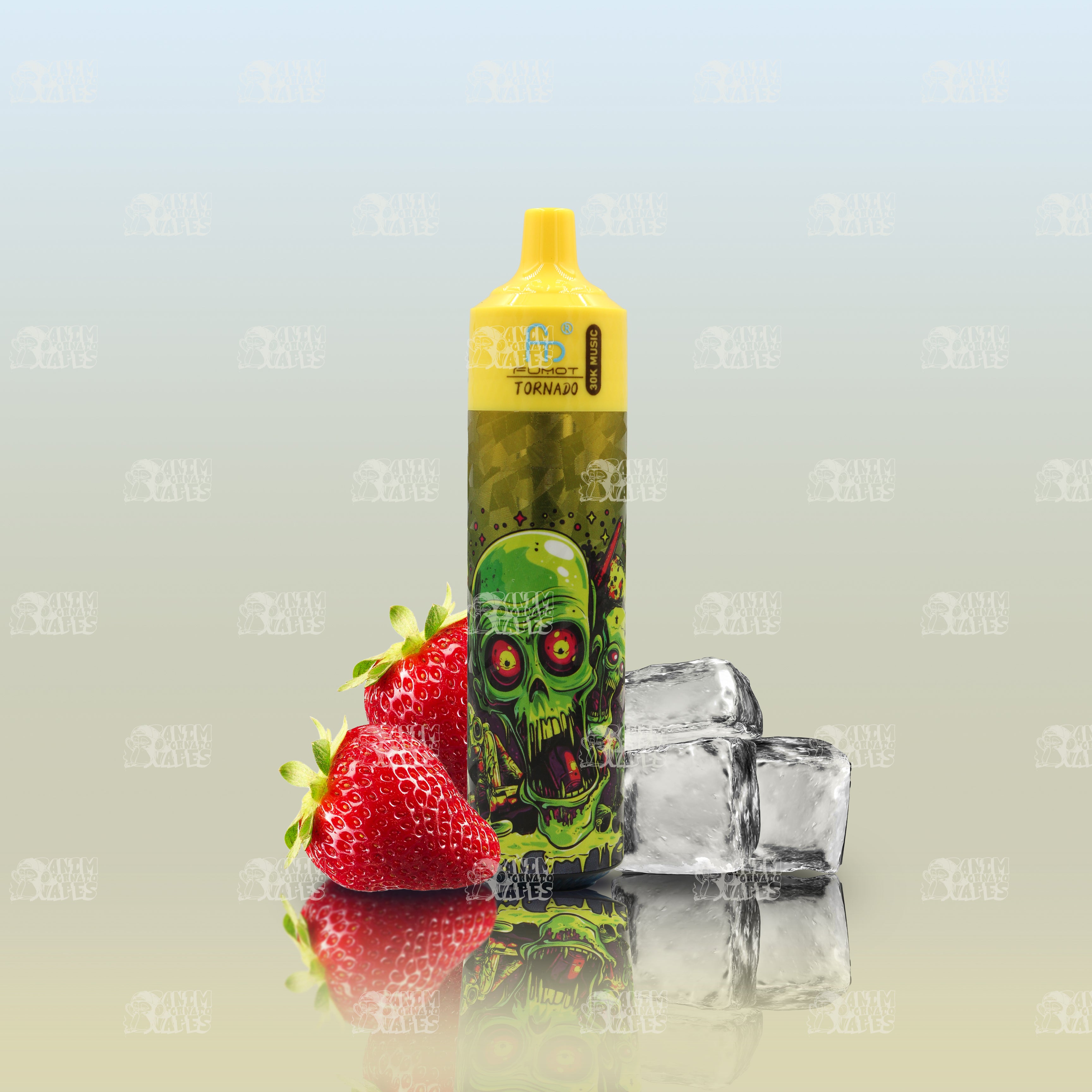 RandM Tornado 30000 Strawberry Ice Einweg-Vape mit 30000 Zügen und Mesh Coil