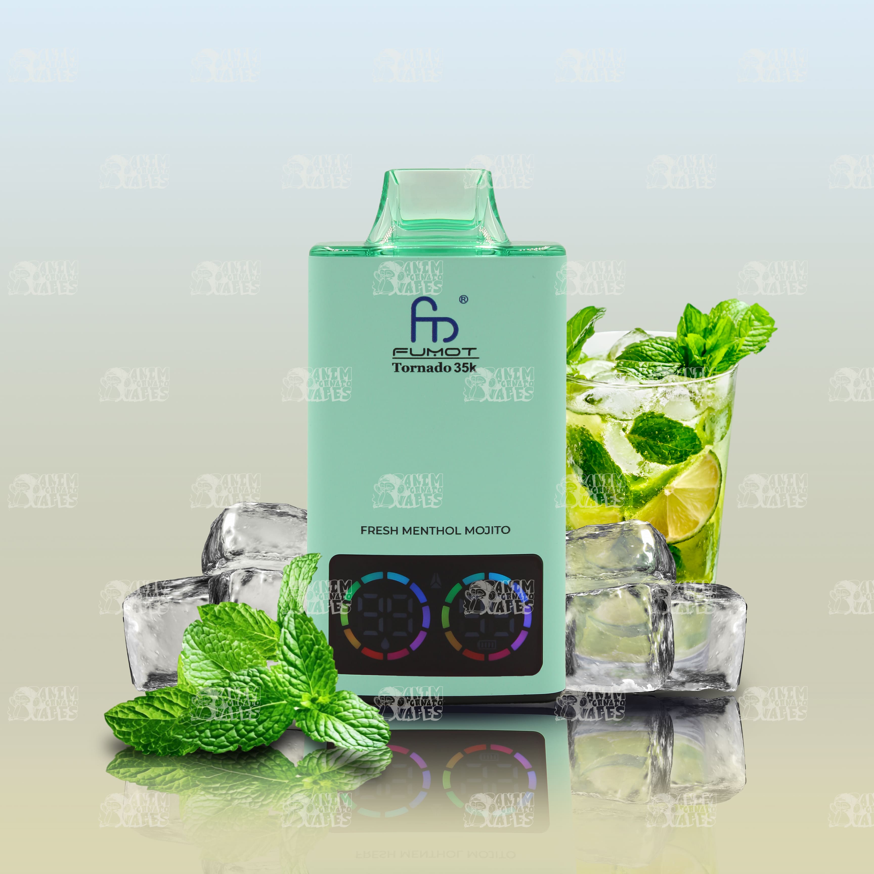 RandM Tornado 35000 Fresh Menthol Mojito Einweg-Vape mit 35000 Zügen und Mesh Coil