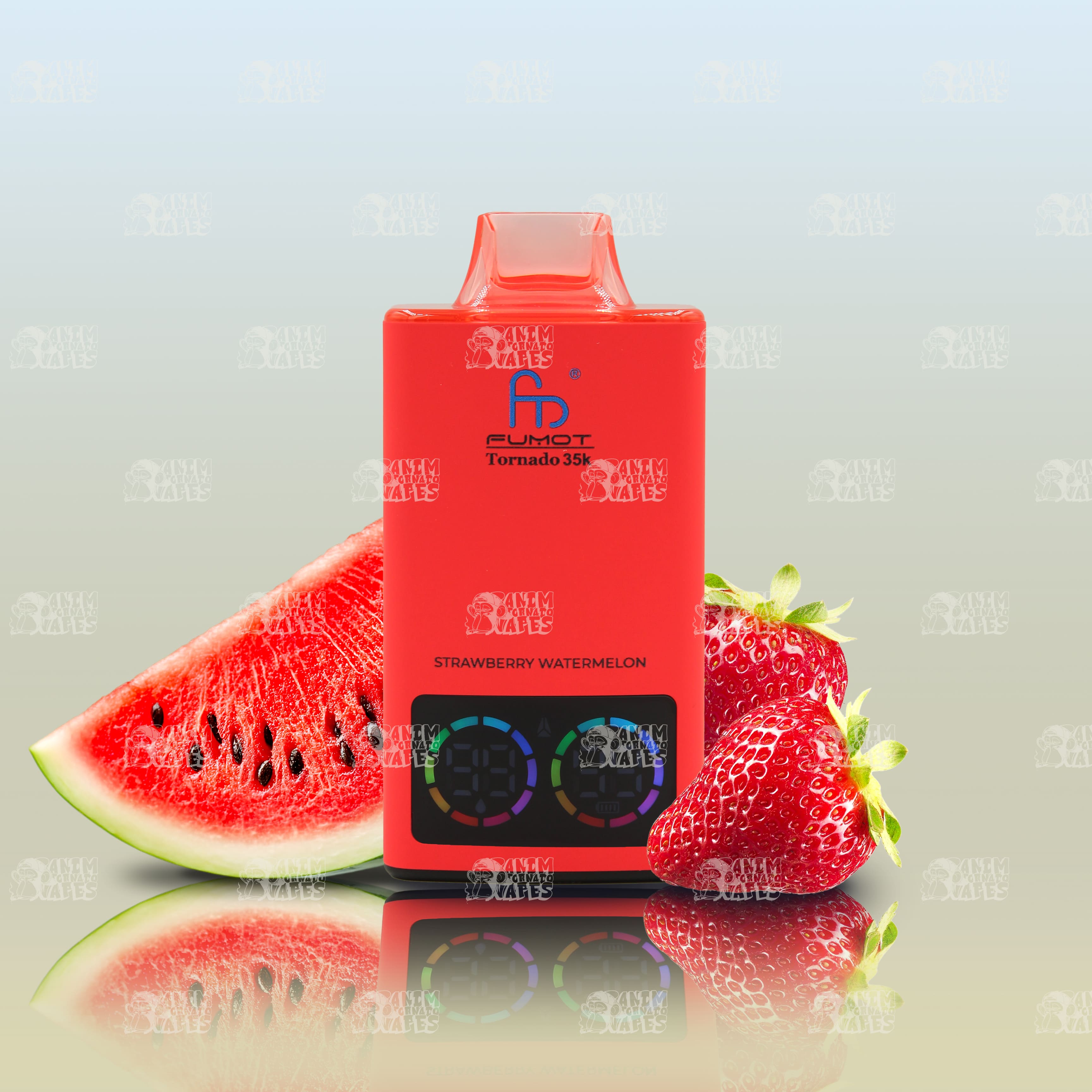 RandM Tornado 35000 Strawberry Watermelon Einweg-Vape mit 35000 Zügen und Mesh Coil