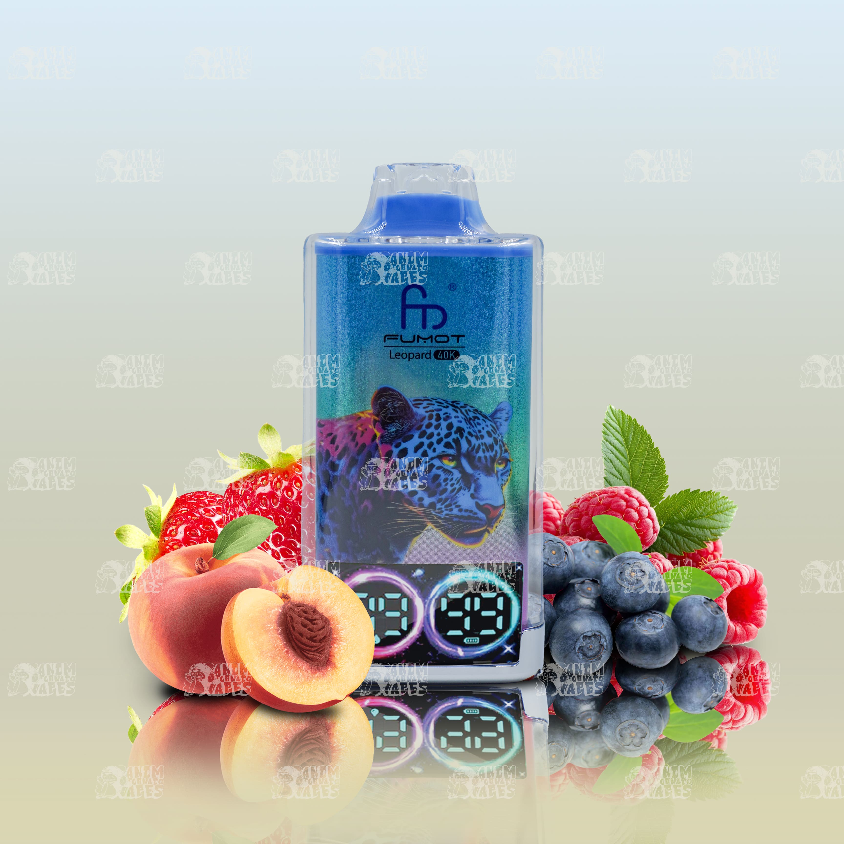 RandM Tornado 40000 Peach Berry Einweg-Vape mit 40000 Zügen und Mesh Coil