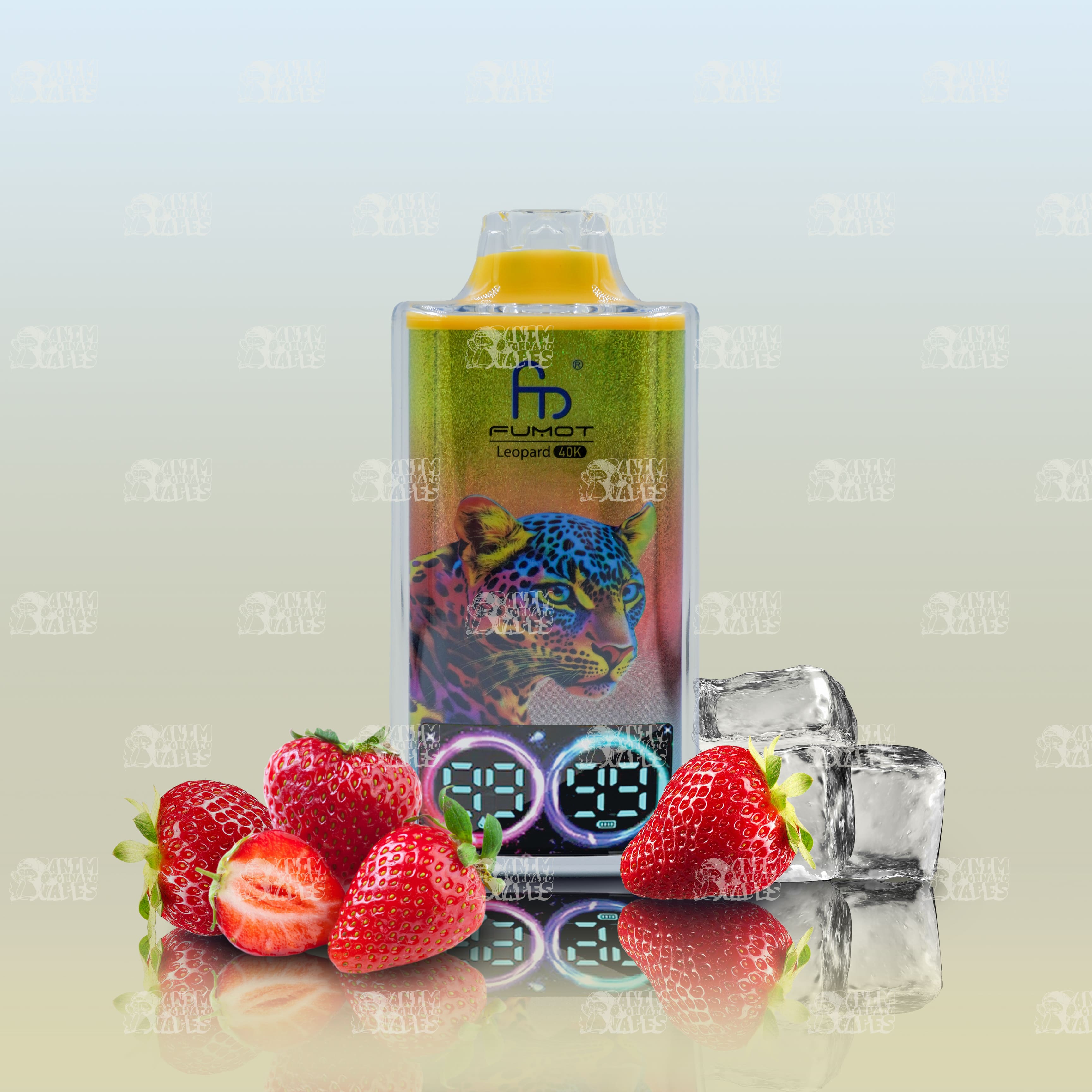 RandM Tornado 40000 Strawberry Ice Einweg-Vape mit 40000 Zügen und Mesh Coil