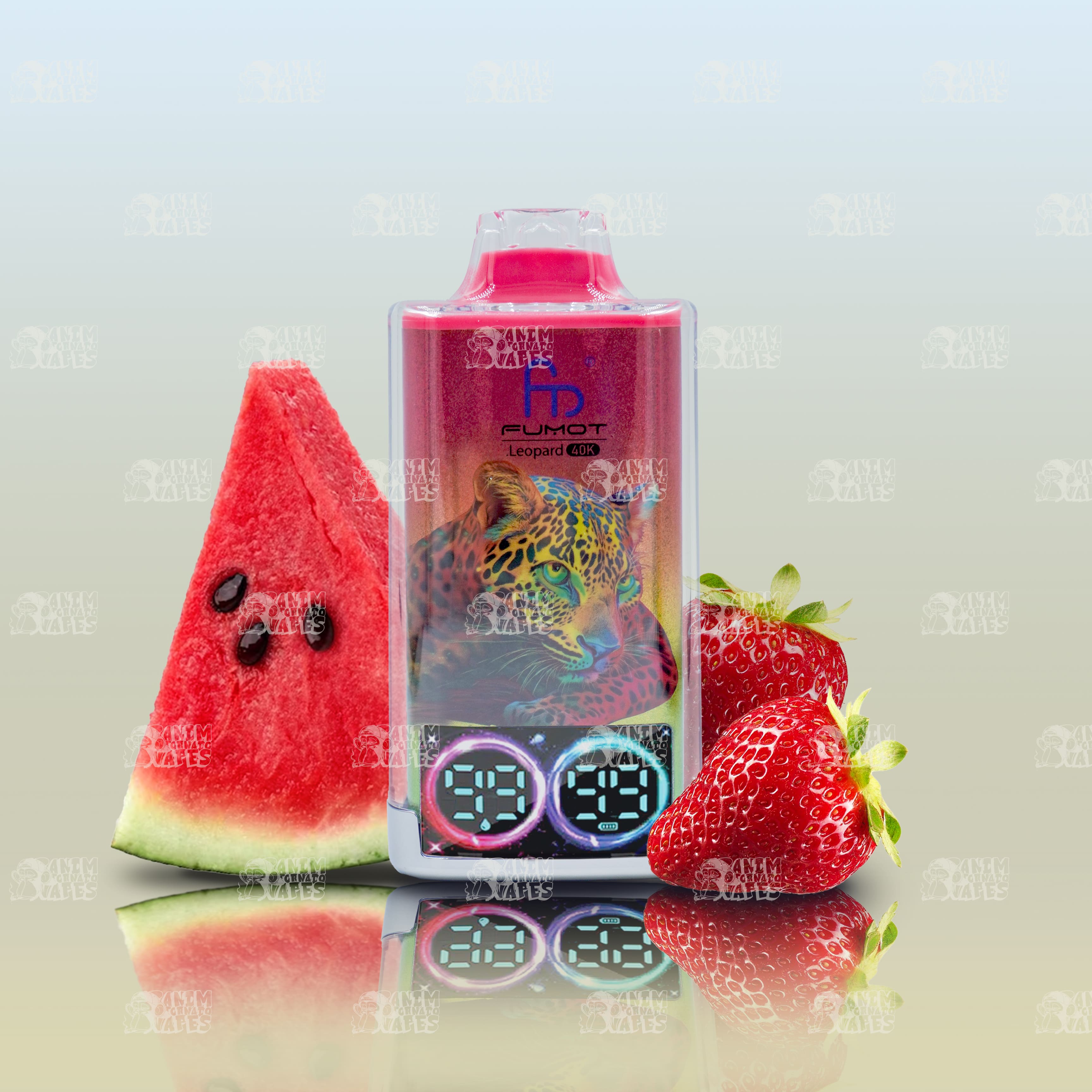 RandM Tornado 40000 Strawberry Watermelon Einweg-Vape mit 40000 Zügen und Mesh Coil