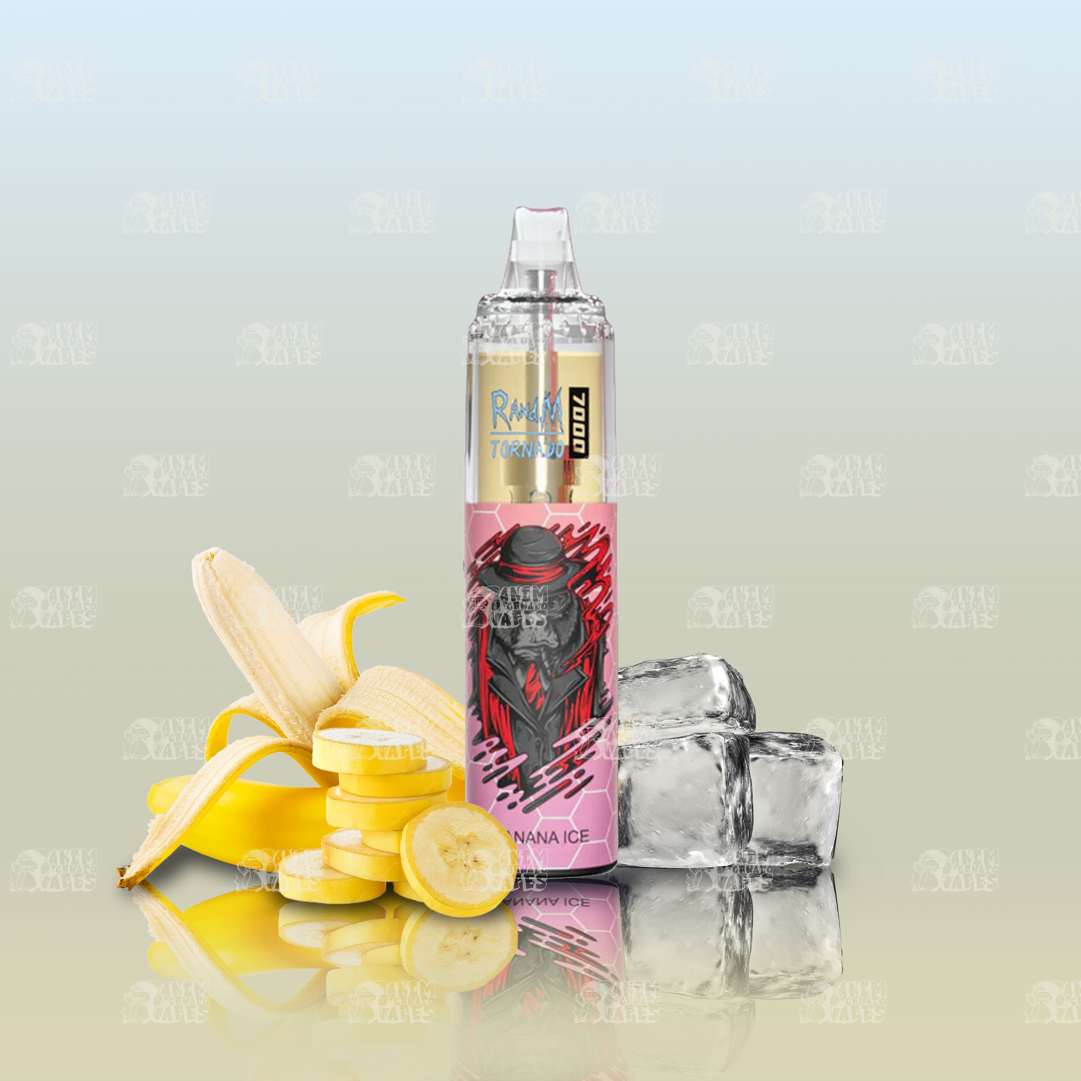 RandM Tornado 7000 Banana Ice Einweg-Vape mit 7000 Zügen und Mesh Coil