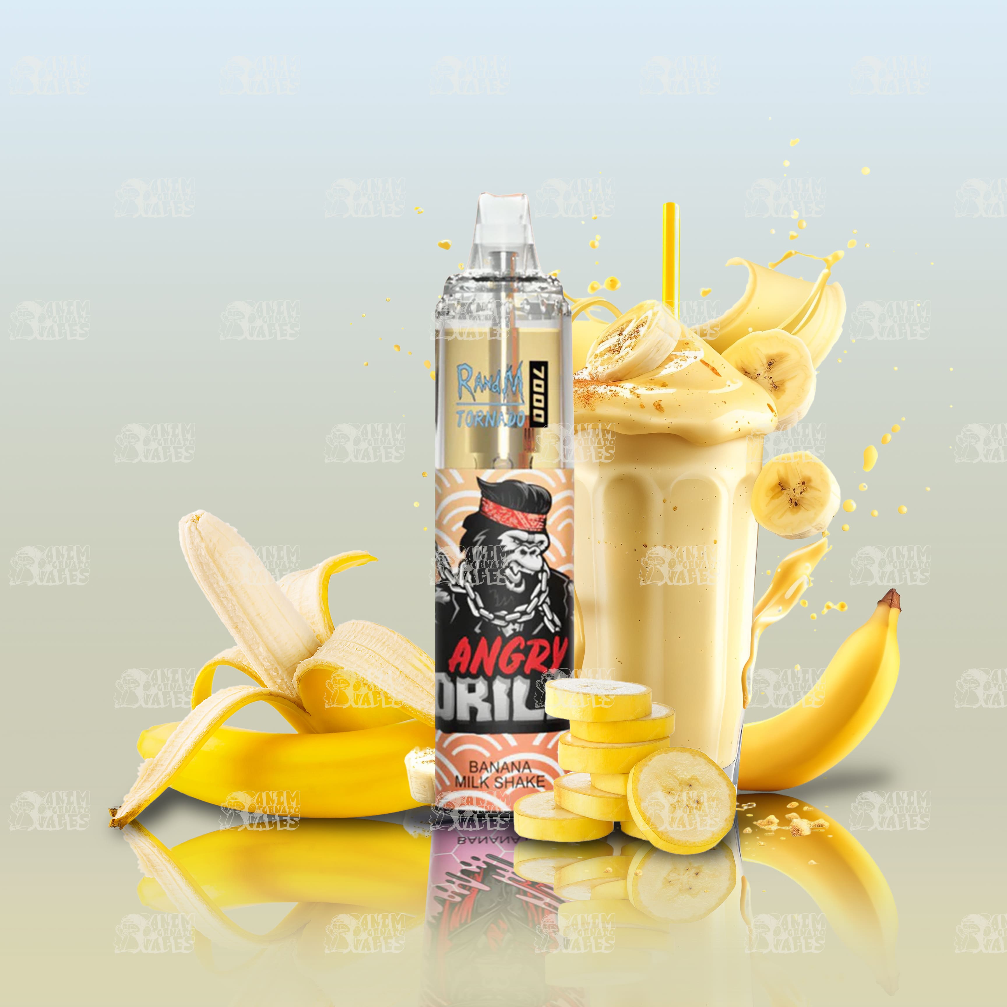 RandM Tornado 7000 Banana Milk Shake Einweg-Vape mit 7000 Zügen und Mesh Coil