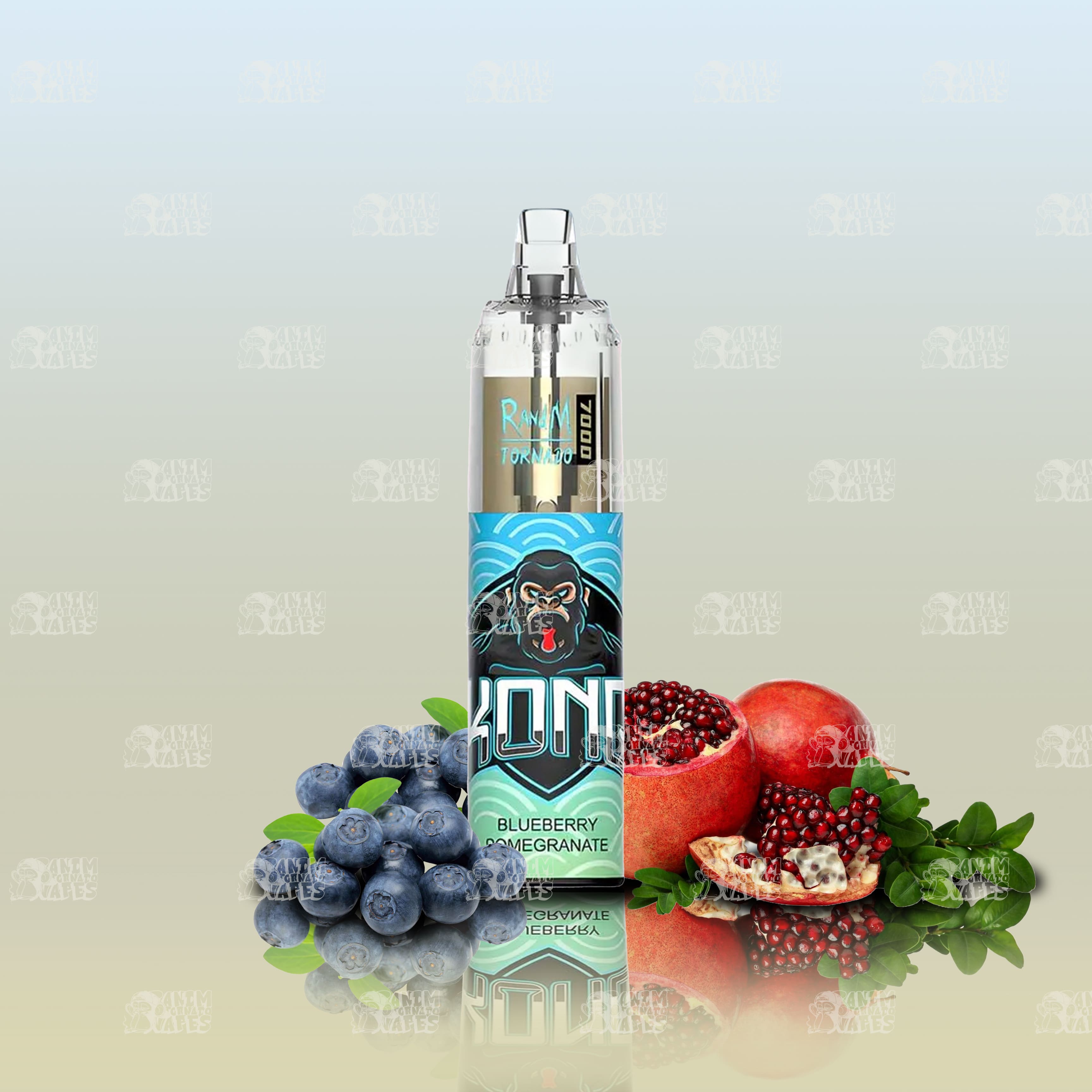RandM Tornado 7000 Blueberry Pomegranate Einweg-Vape mit 7000 Zügen und Mesh Coil