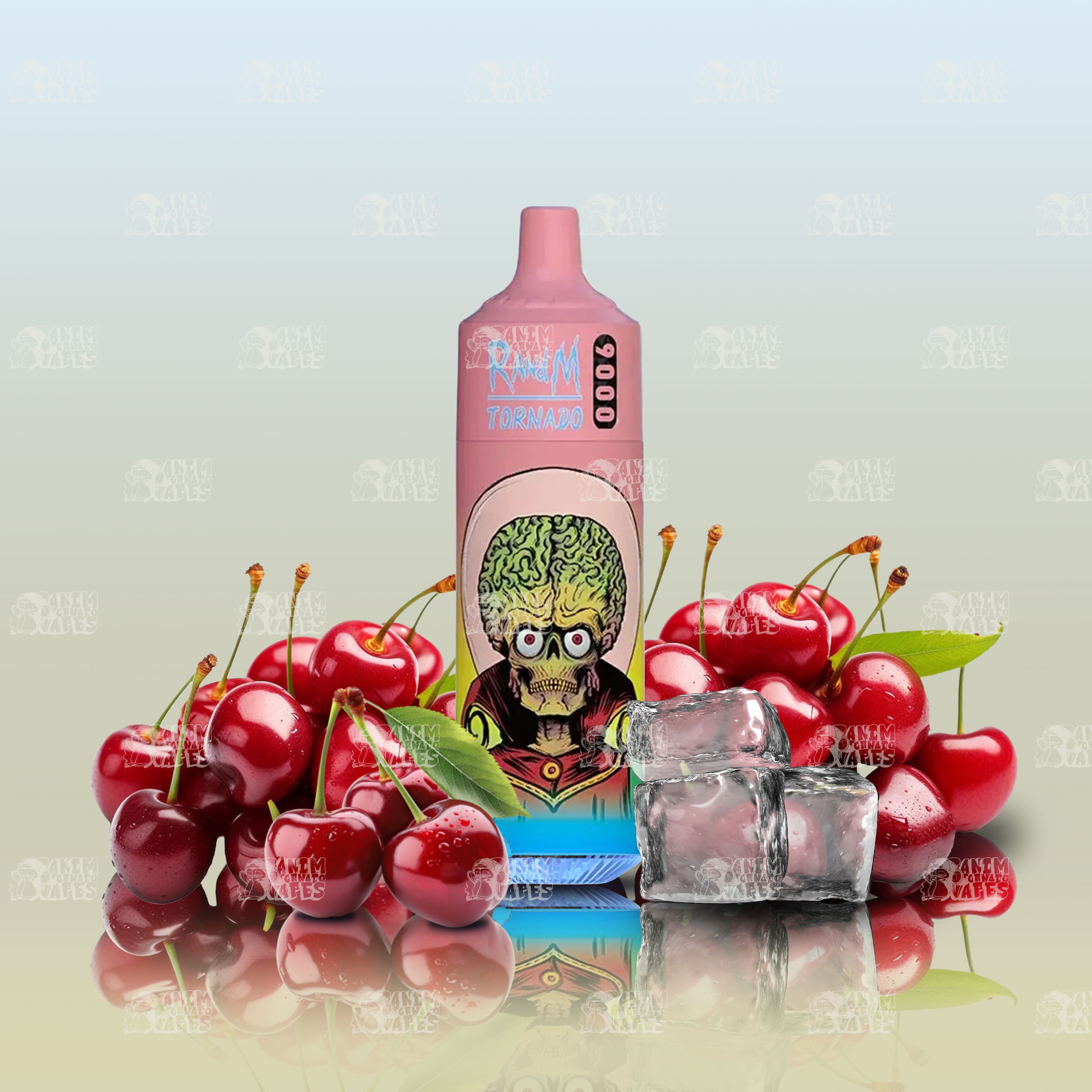 RandM Tornado 9000 Fizzy Cherry Einweg-Vape mit 9000 Zügen und Mesh Coil