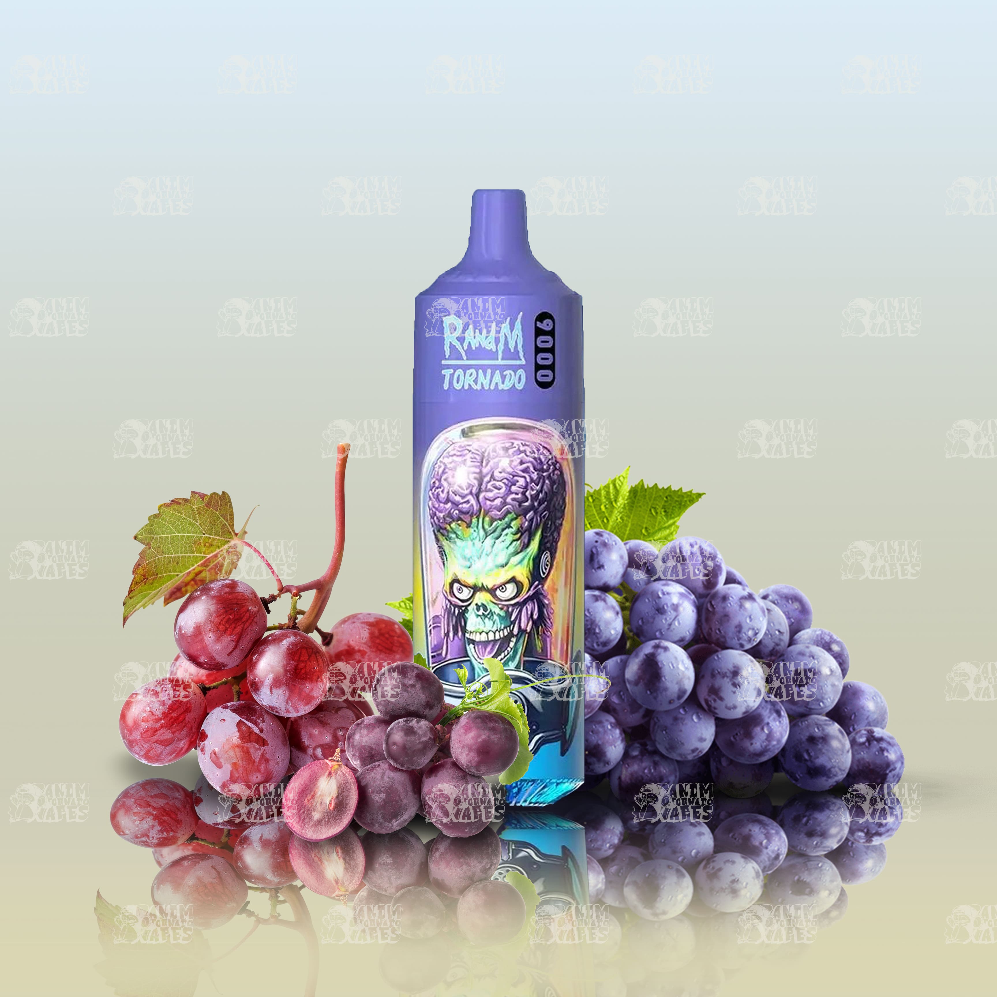 RandM Tornado 9000 Grape Einweg-Vape mit 9000 Zügen und Mesh Coil