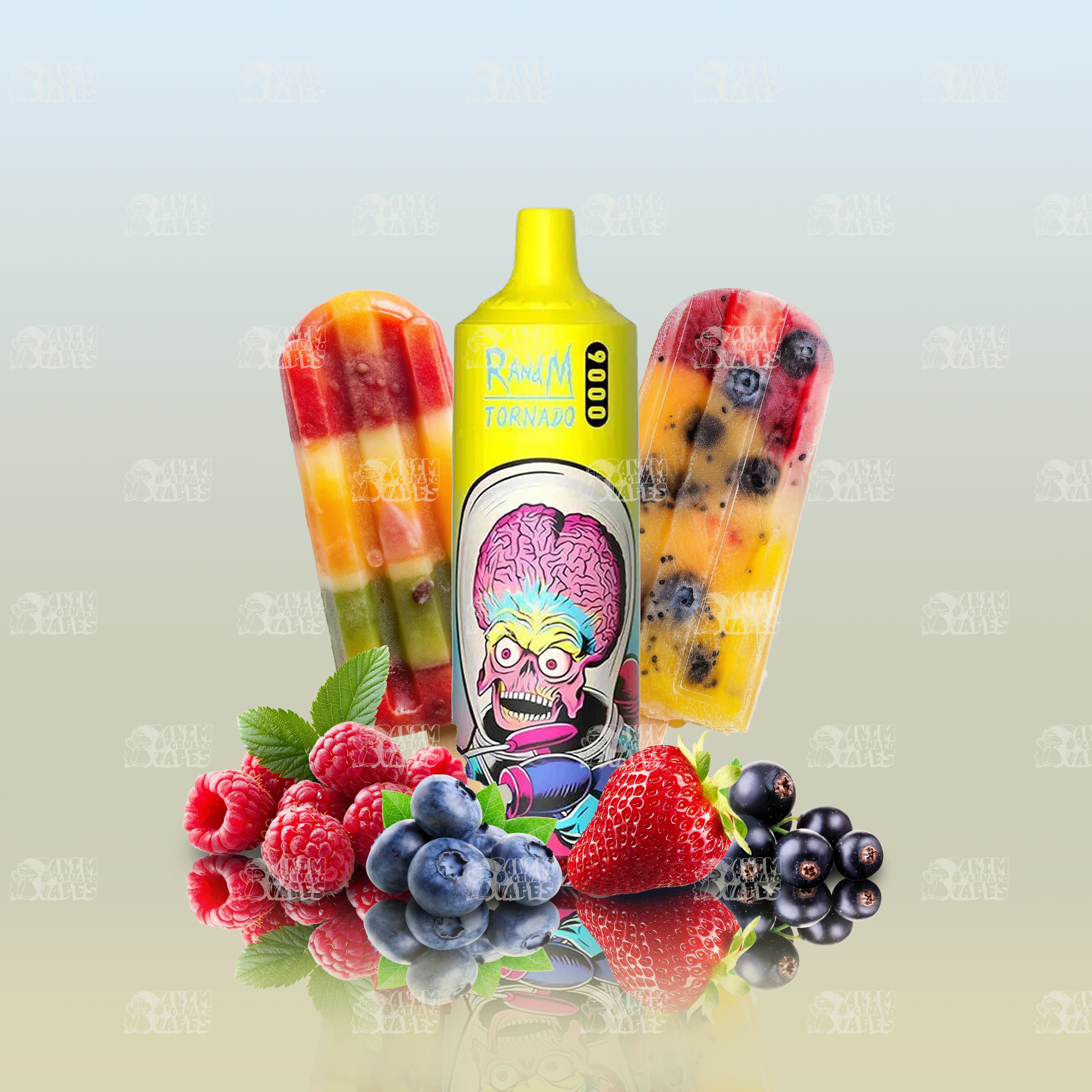 RandM Tornado 9000 Ice Pop Einweg-Vape mit 9000 Zügen und Mesh Coil