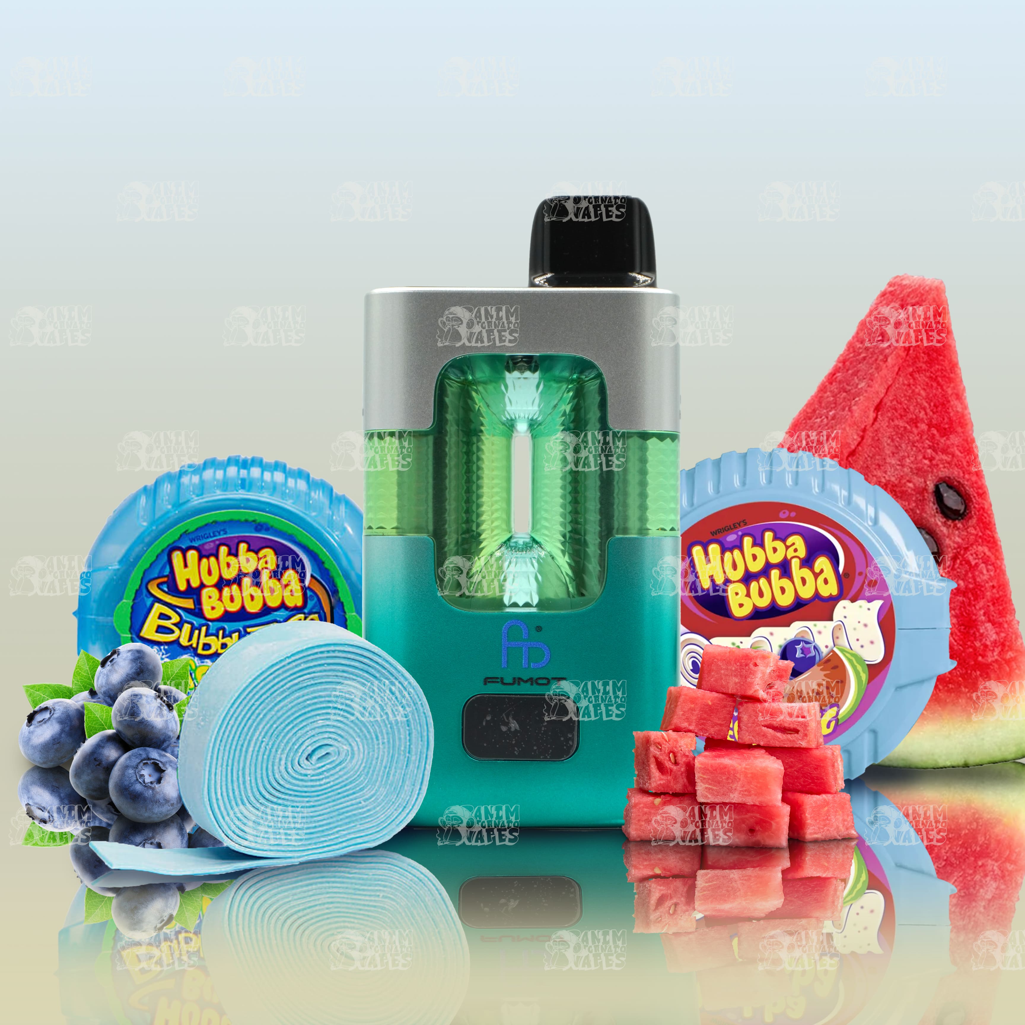 Fumot RandM Eco 2in1 50000 Blueberry Hubba Bubba und Watermelon Hubba Bubba Einweg-Vape mit zwei Aromen und 50000 Zügen