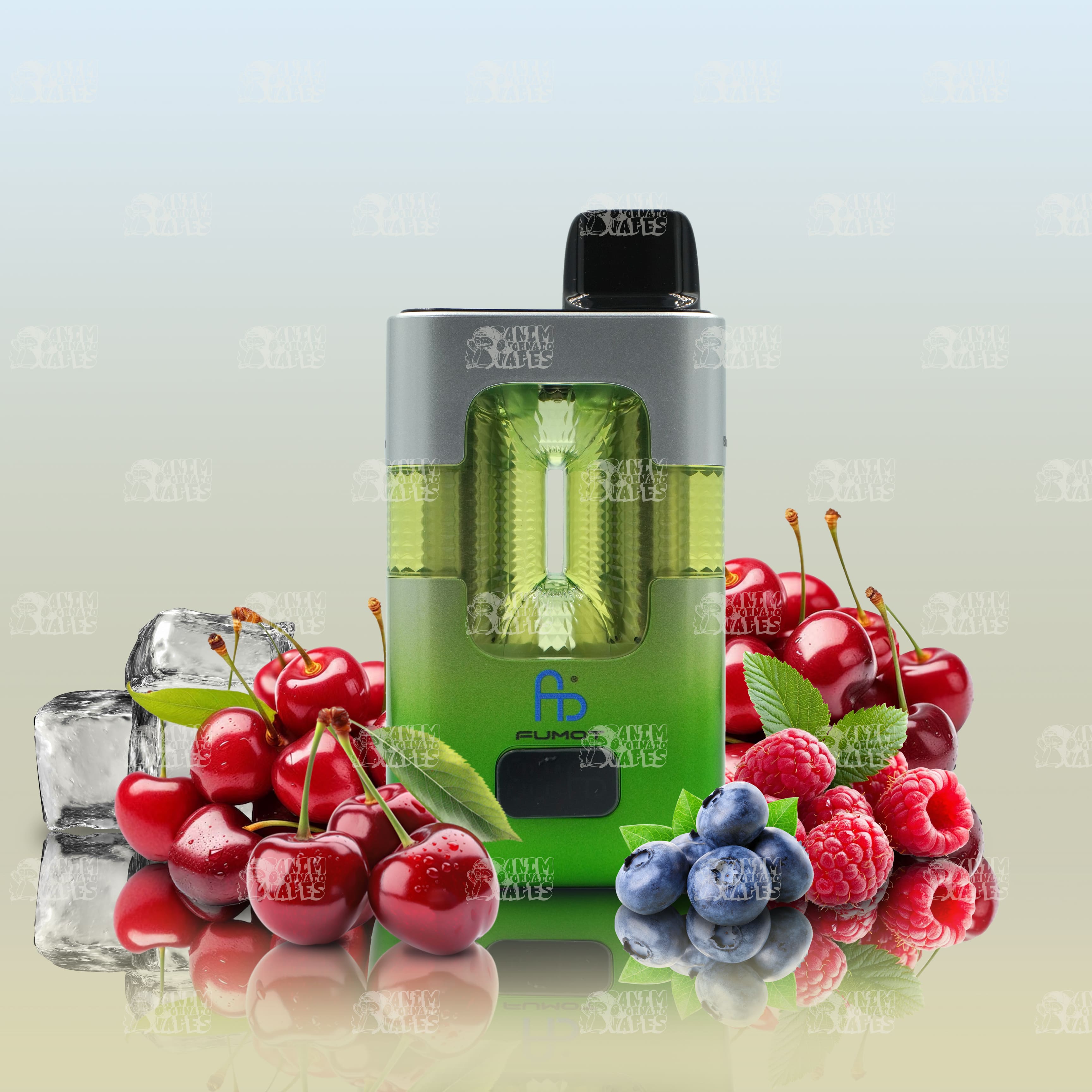 Fumot RandM Eco 2in1 50000 Cherry Ice und Blue Razz Cherry Einweg-Vape mit zwei Aromen und 50000 Zügen