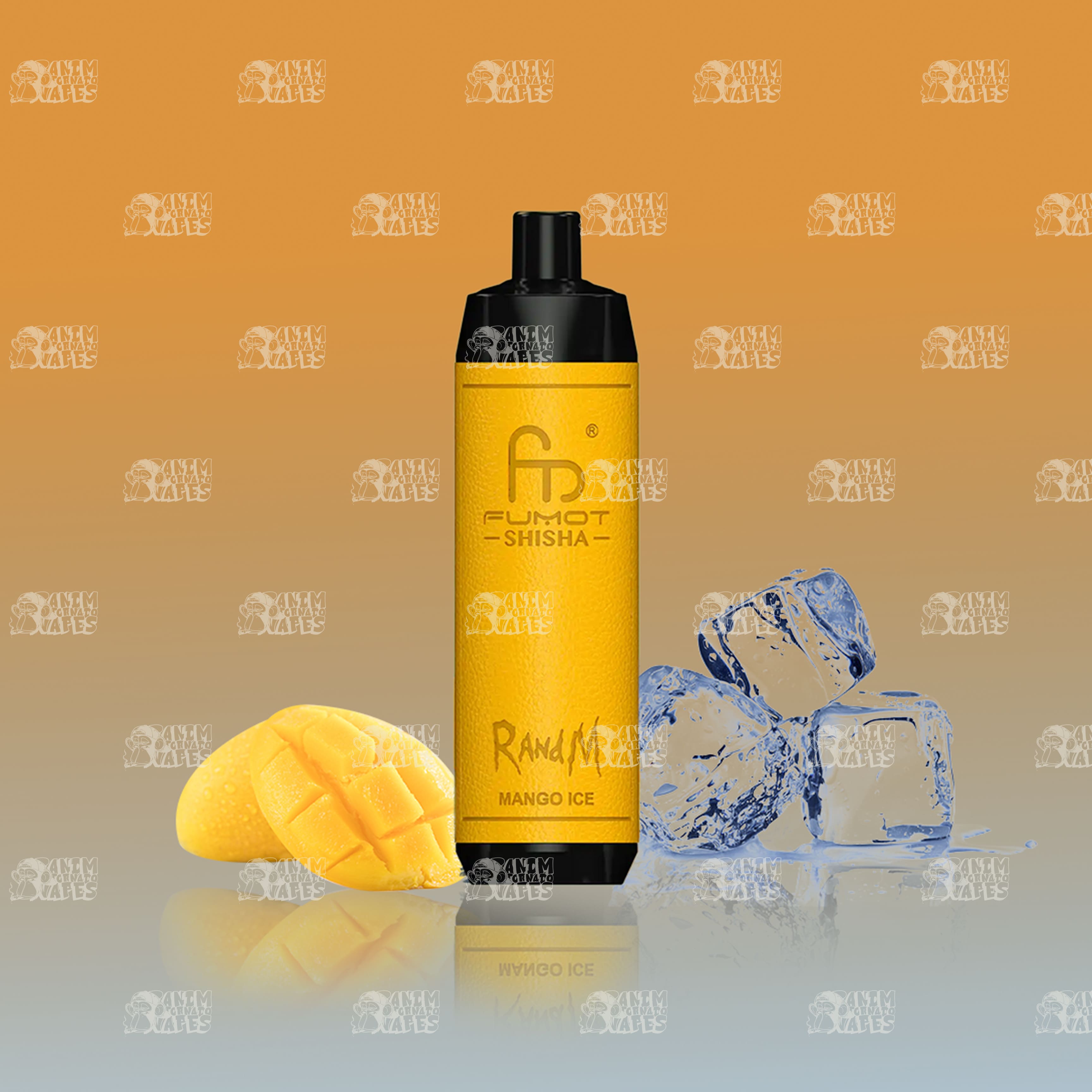RandM Tornado 10000 Mango On Ice Einweg-Vape mit 10000 Zügen und Mesh Coil