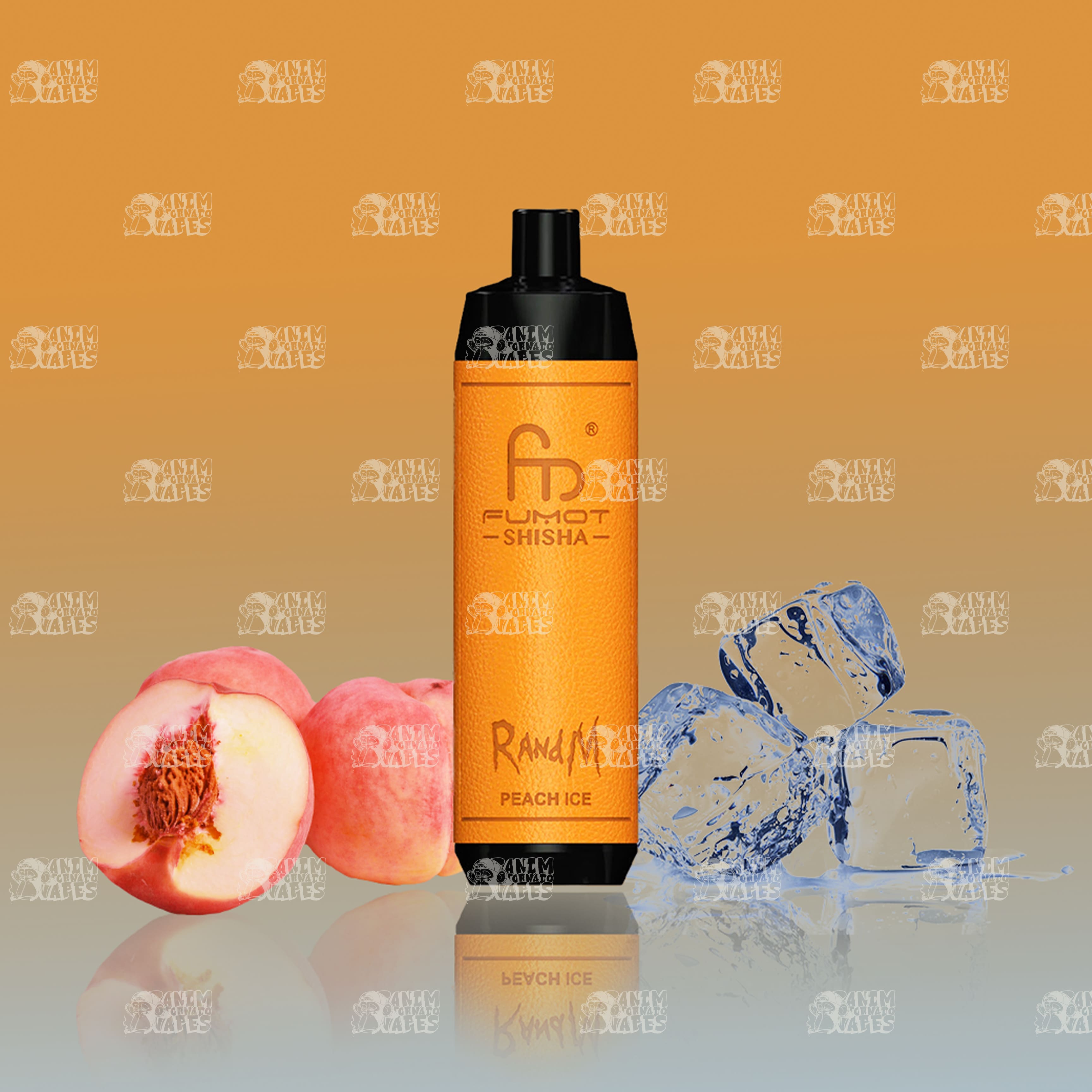 RandM Tornado 10000 Peach Ice Einweg-Vape mit 10000 Zügen und Mesh Coil