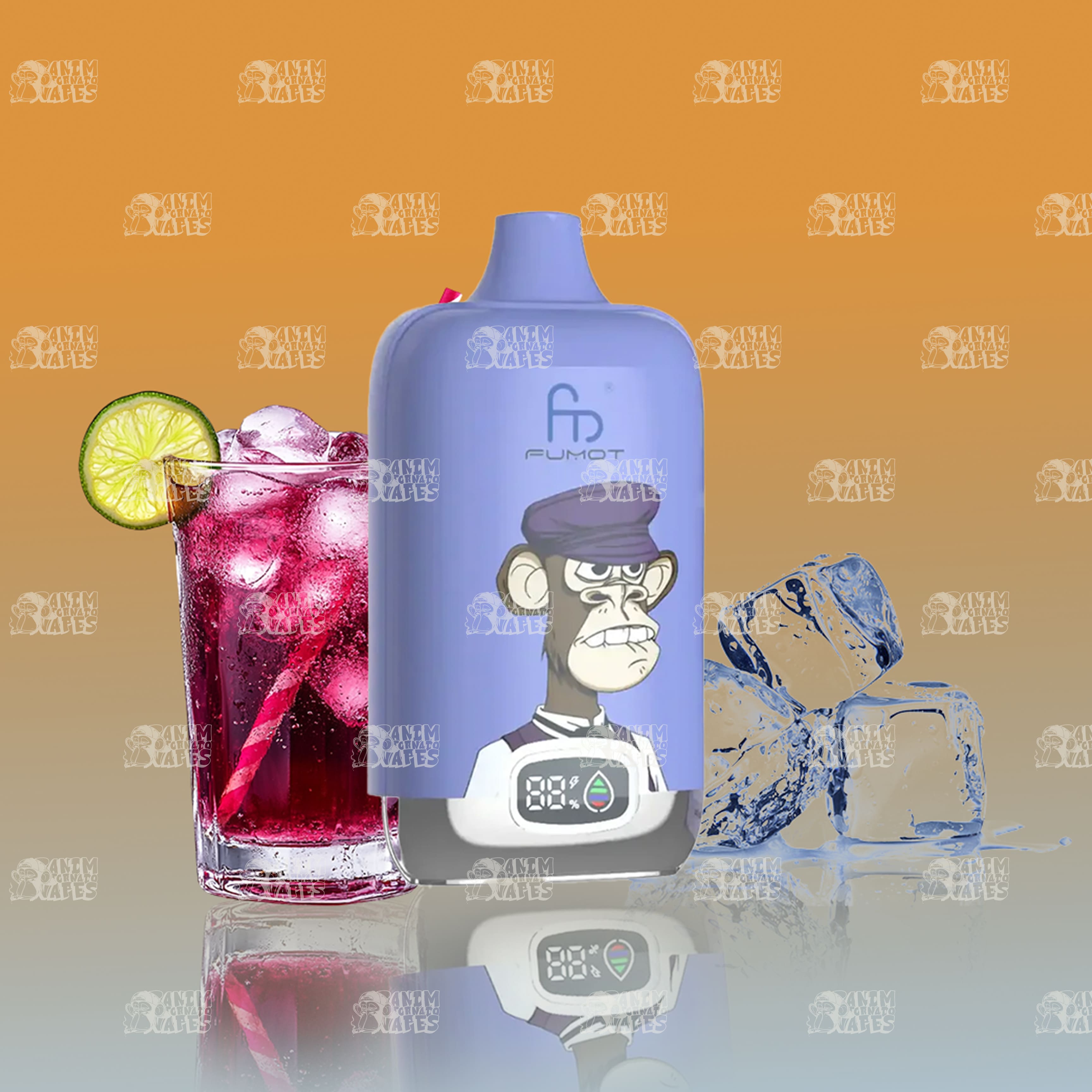 RandM Tornado 12000 Blue Razz Lemonade Einweg-Vape mit 12000 Zügen und Mesh Coil