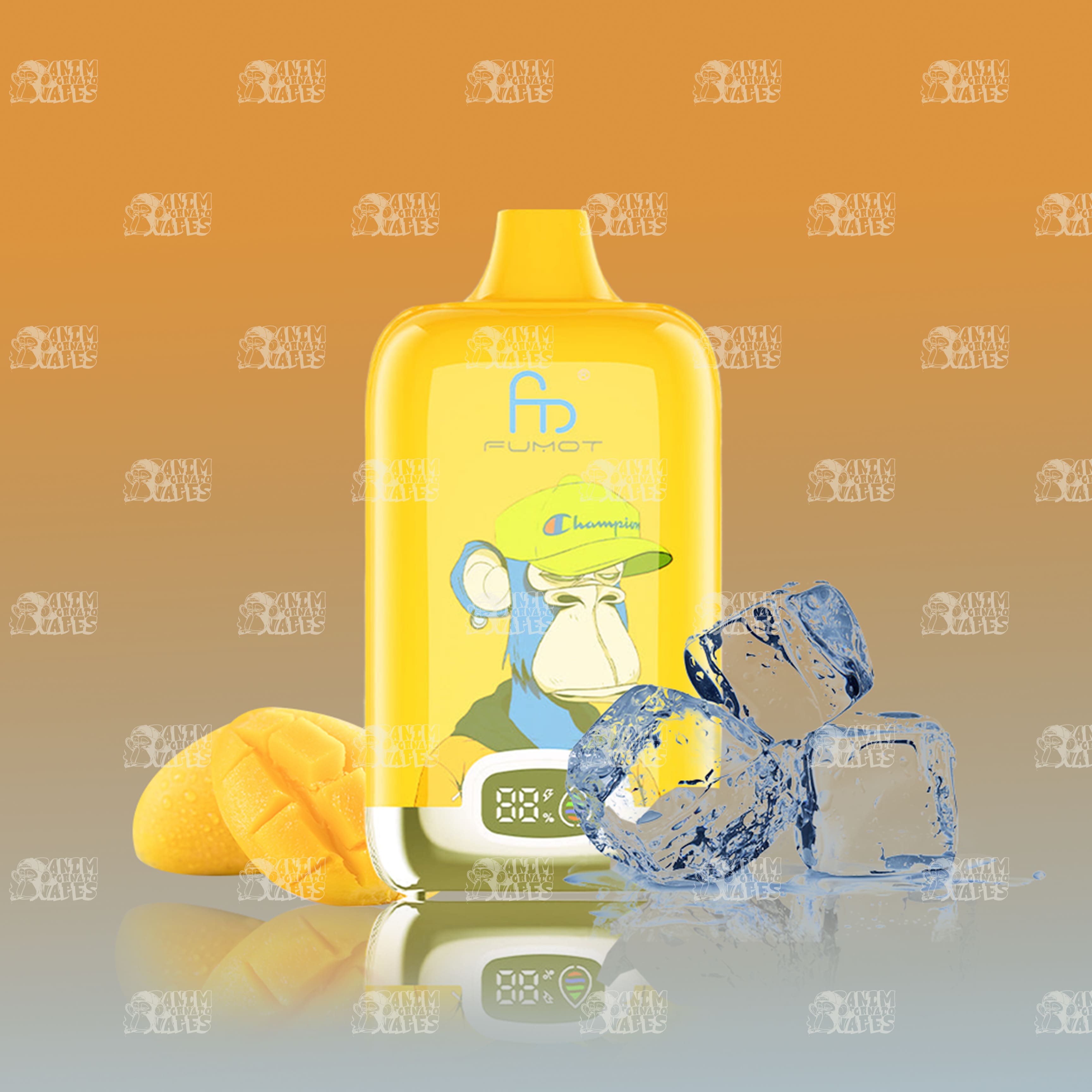 RandM Tornado 12000 Mango On Ice Einweg-Vape mit 12000 Zügen und Mesh Coil