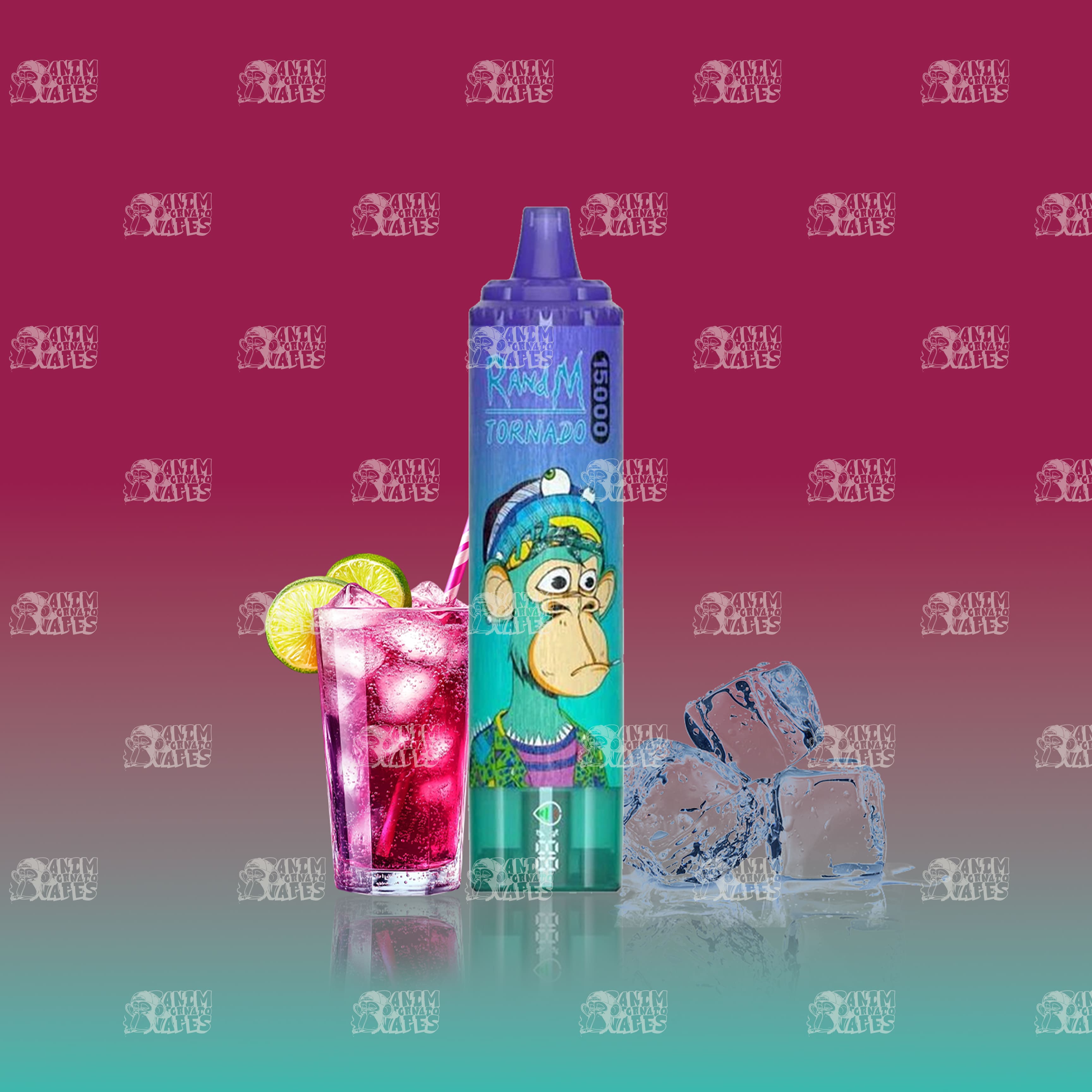 RandM Tornado 15000 Berry Lemonade Einweg-Vape mit 15000 Zügen und Mesh Coil
