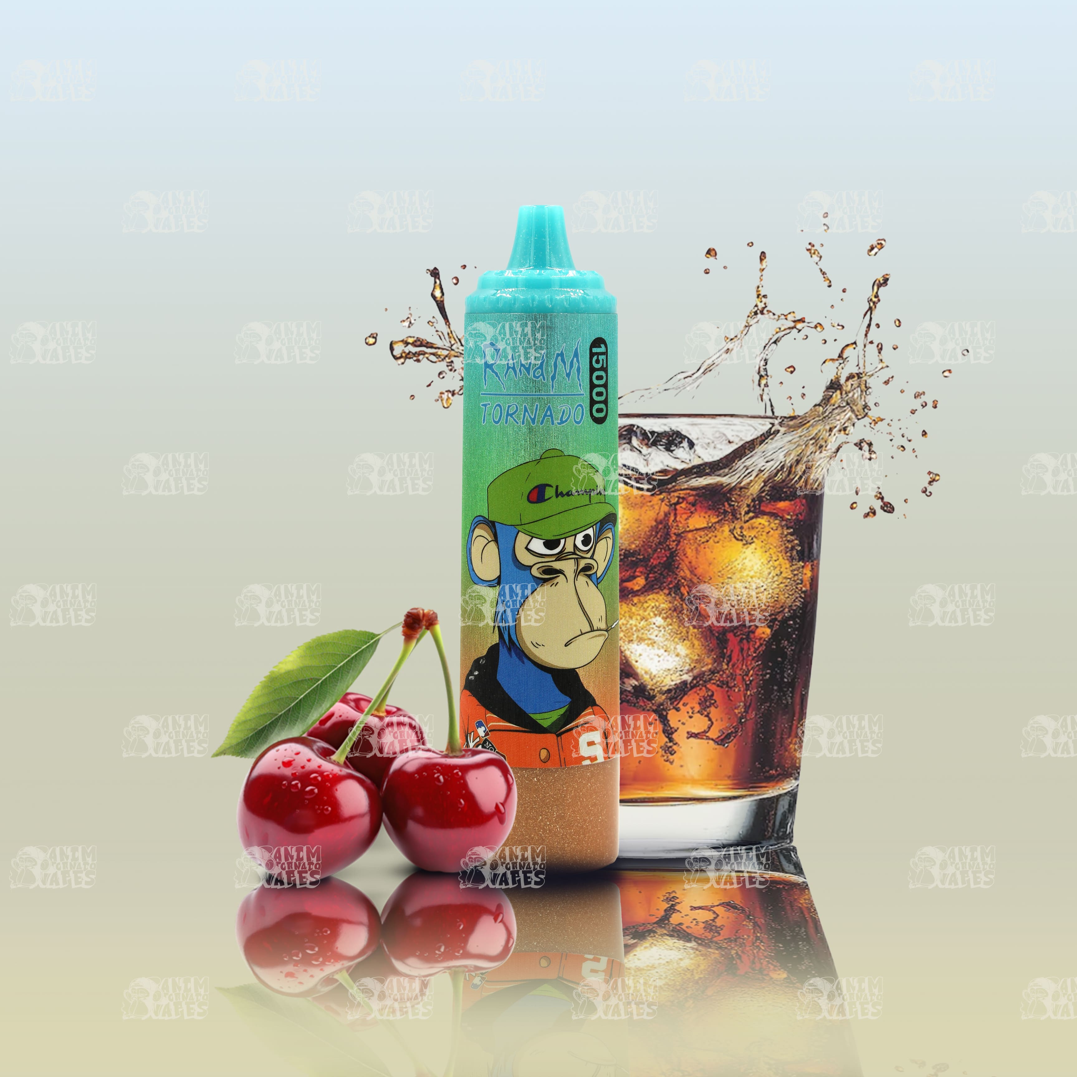 RandM Tornado 15000 Cherry Cola Einweg-Vape mit 15000 Zügen und Mesh Coil