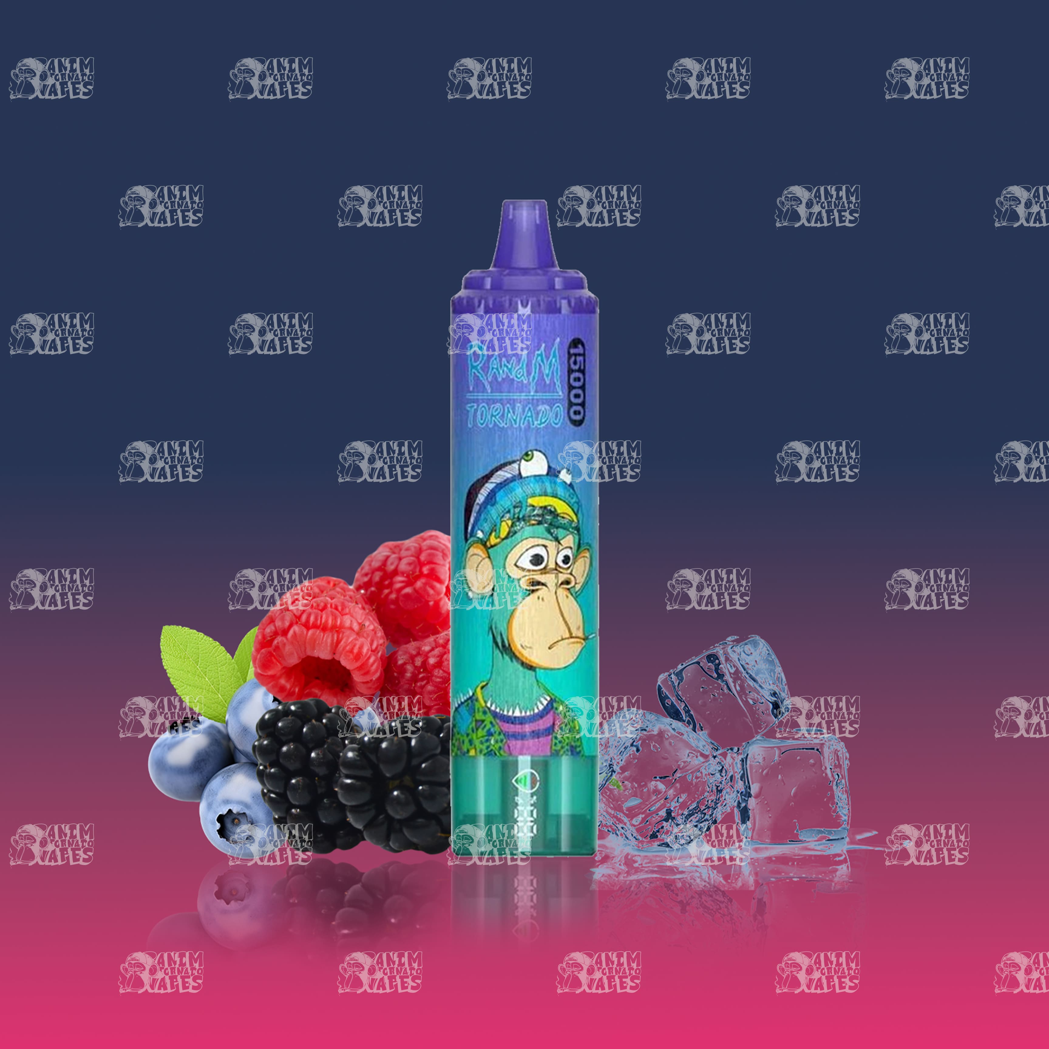 RandM Tornado 15000 Triple Berry Einweg-Vape mit 15000 Zügen und Mesh Coil