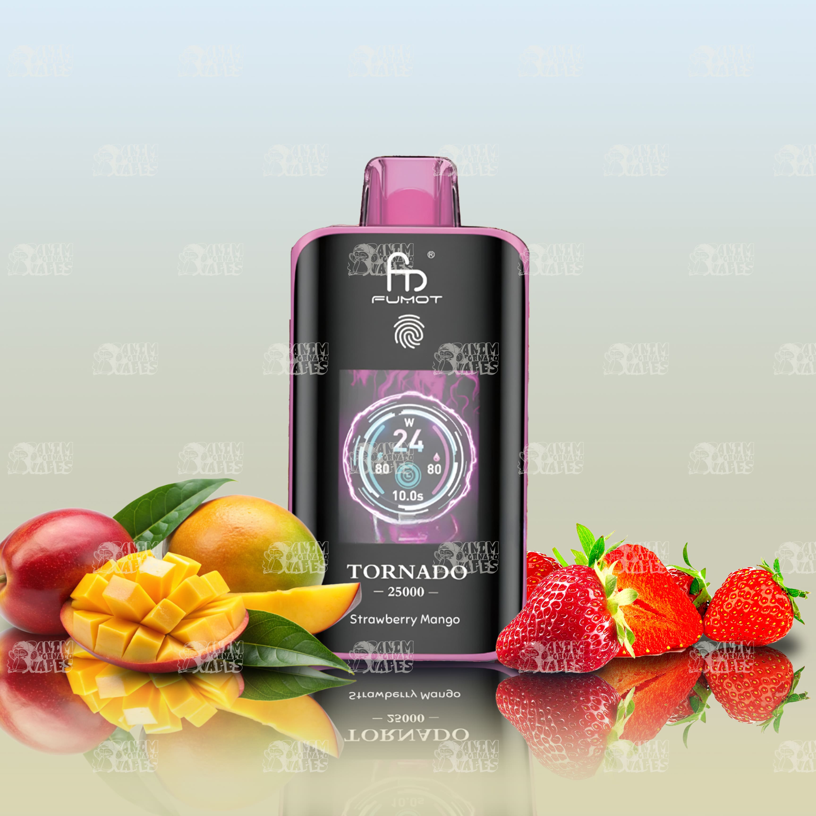 RandM Tornado 25000 Strawberry Mango Einweg-Vape mit 25000 Zügen und Mesh Coil