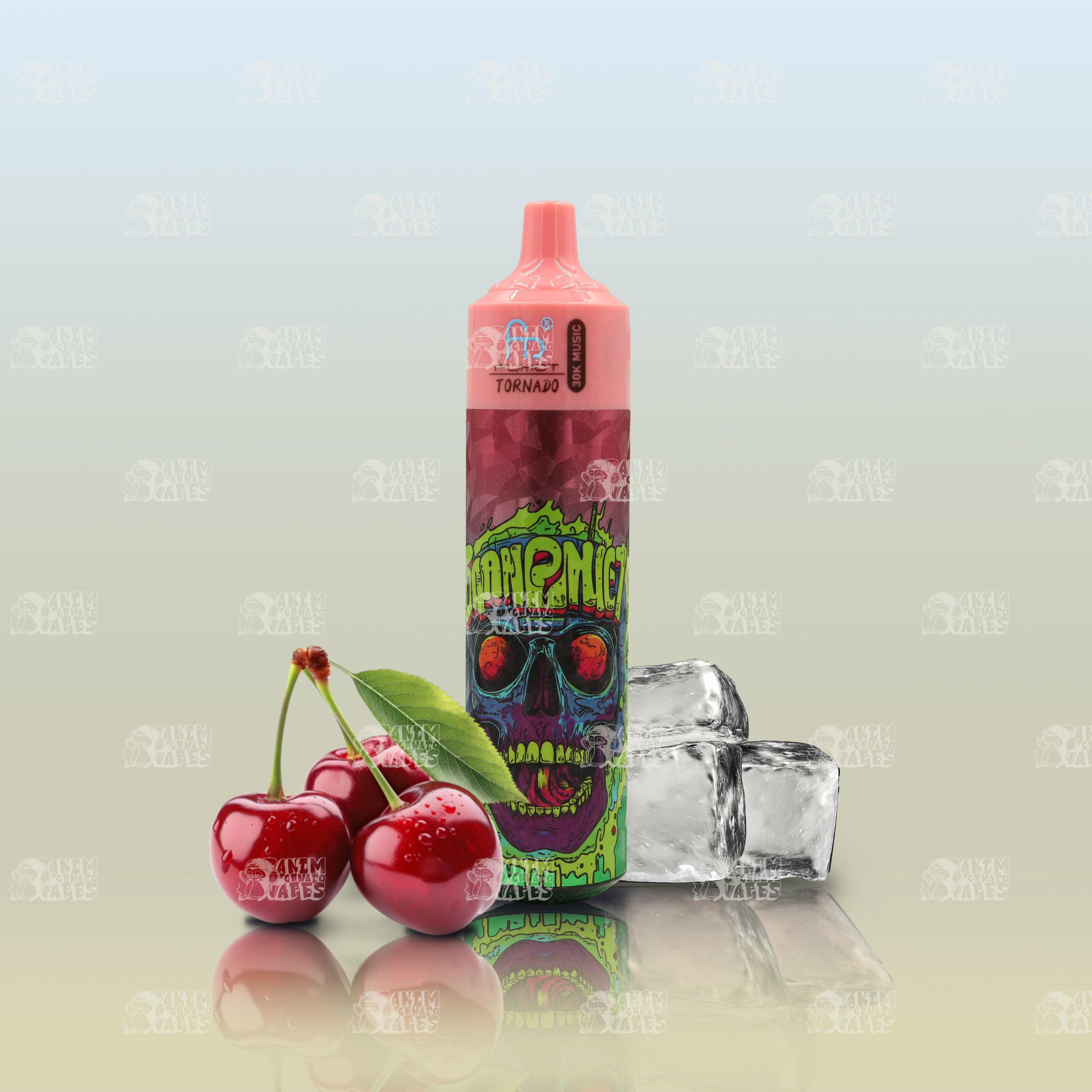 RandM Tornado 30000 Cherry Ice Einweg-Vape mit 30000 Zügen und Mesh Coil