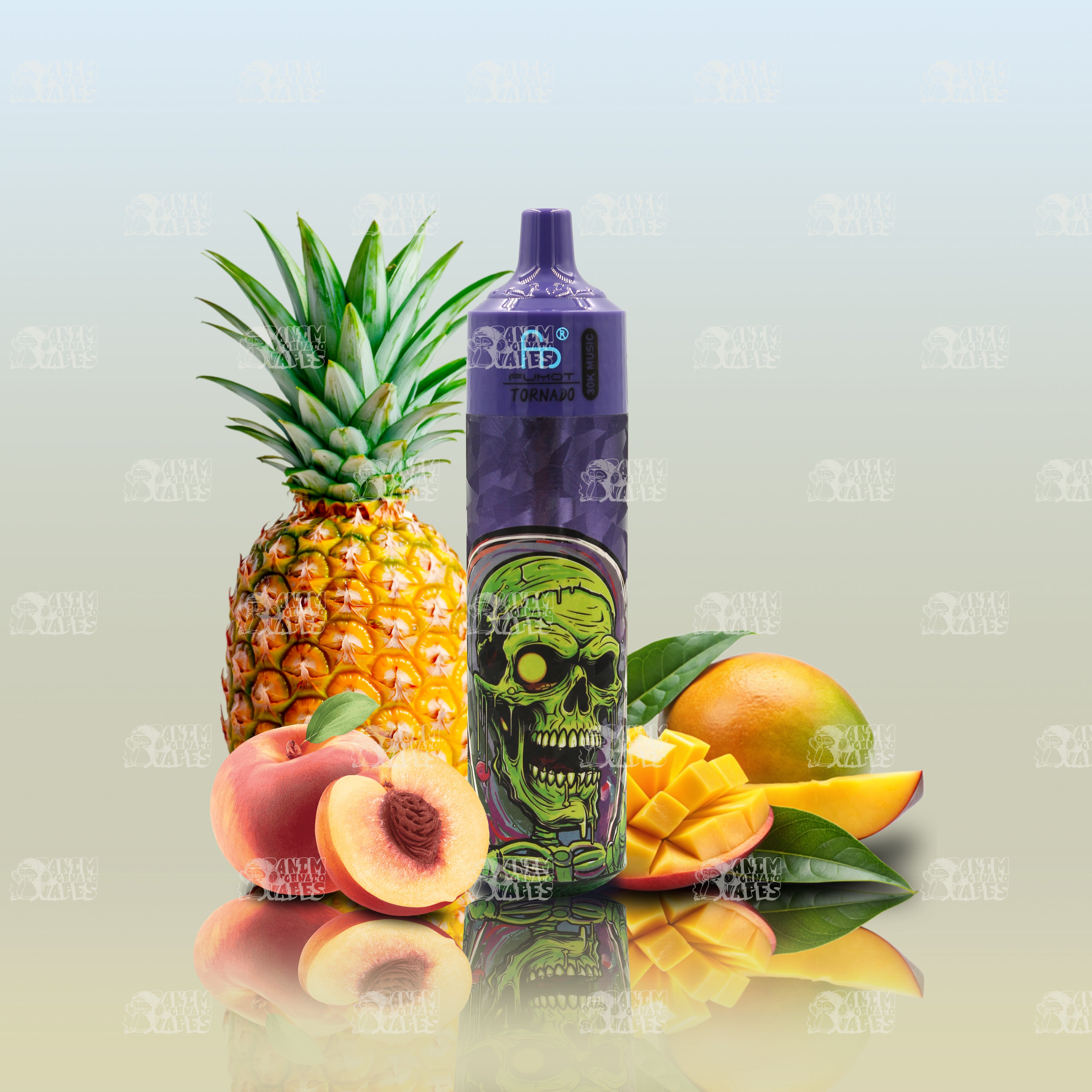RandM Tornado 30000 Peachy Mango Pineapple Einweg-Vape mit 30000 Zügen und Mesh Coil