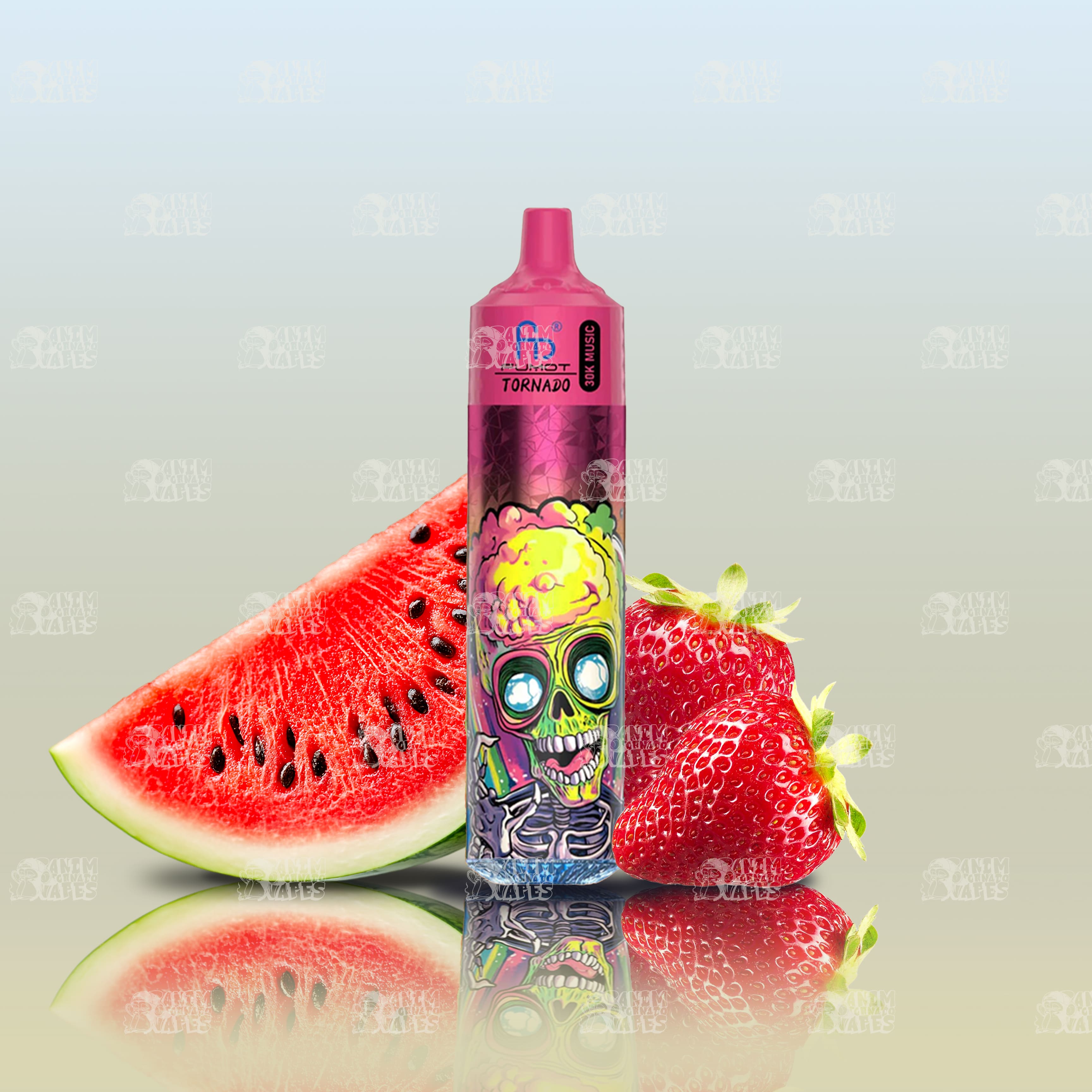 RandM Tornado 30000 Strawberry Watermelon Einweg-Vape mit 30000 Zügen und Mesh Coil