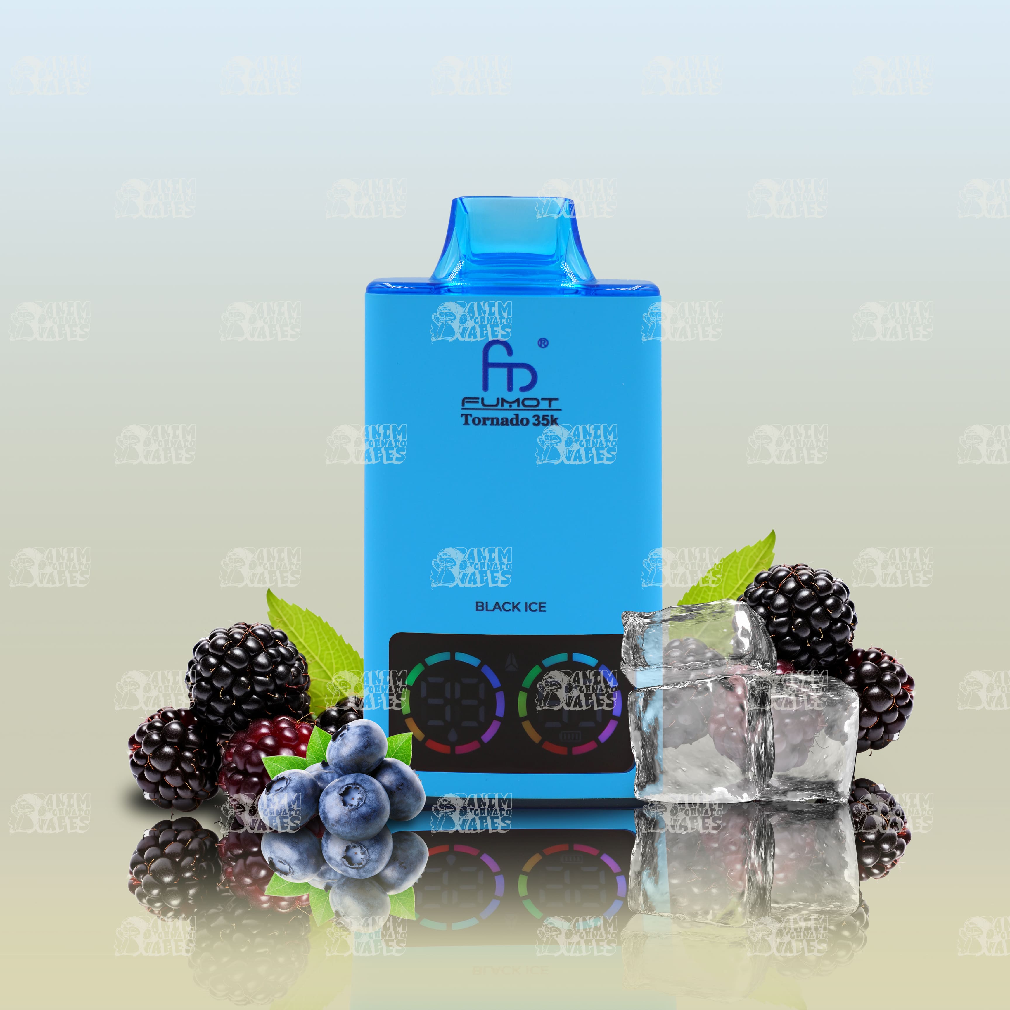 RandM Tornado 35000 Black Ice Einweg-Vape mit 35000 Zügen und Mesh Coil