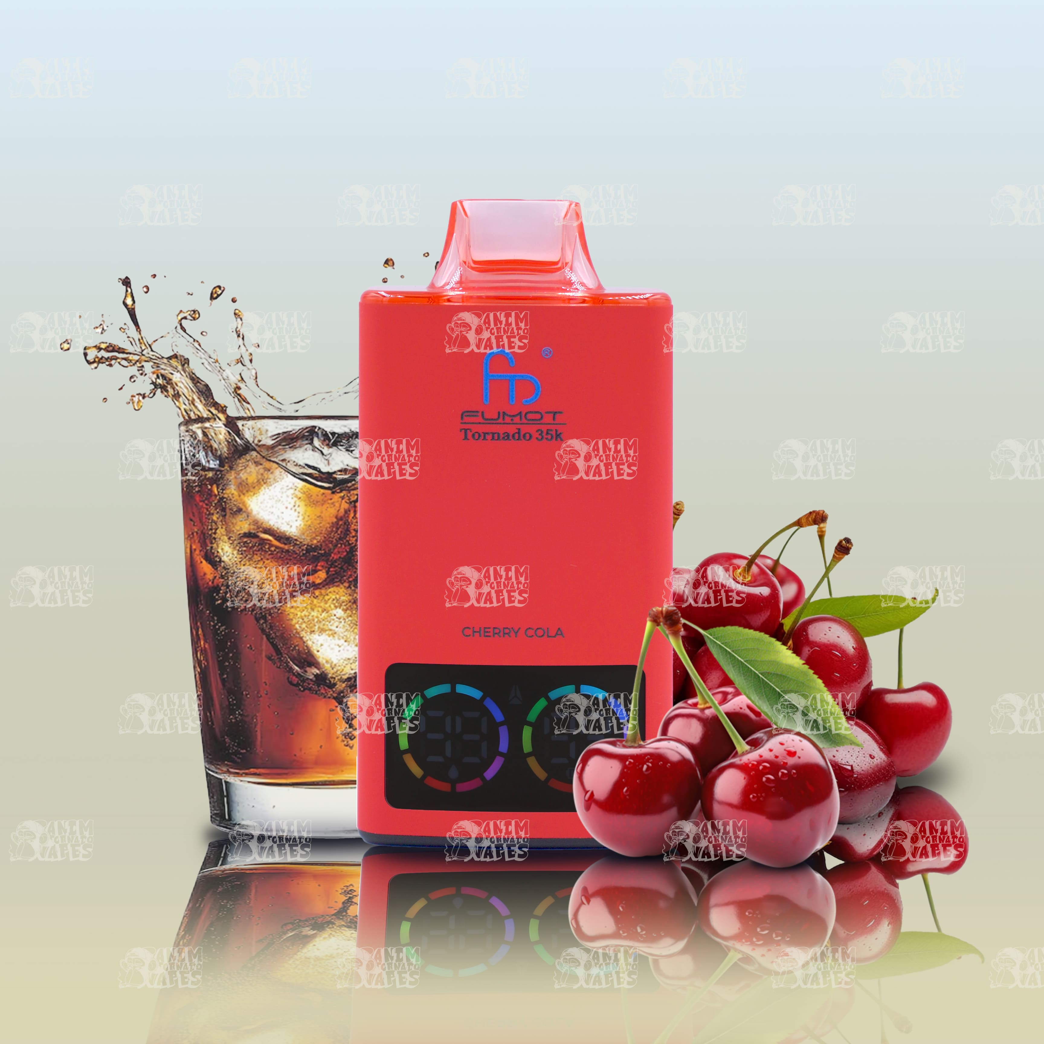 RandM Tornado 35000 Cherry Cola Einweg-Vape mit 35000 Zügen und Mesh Coil