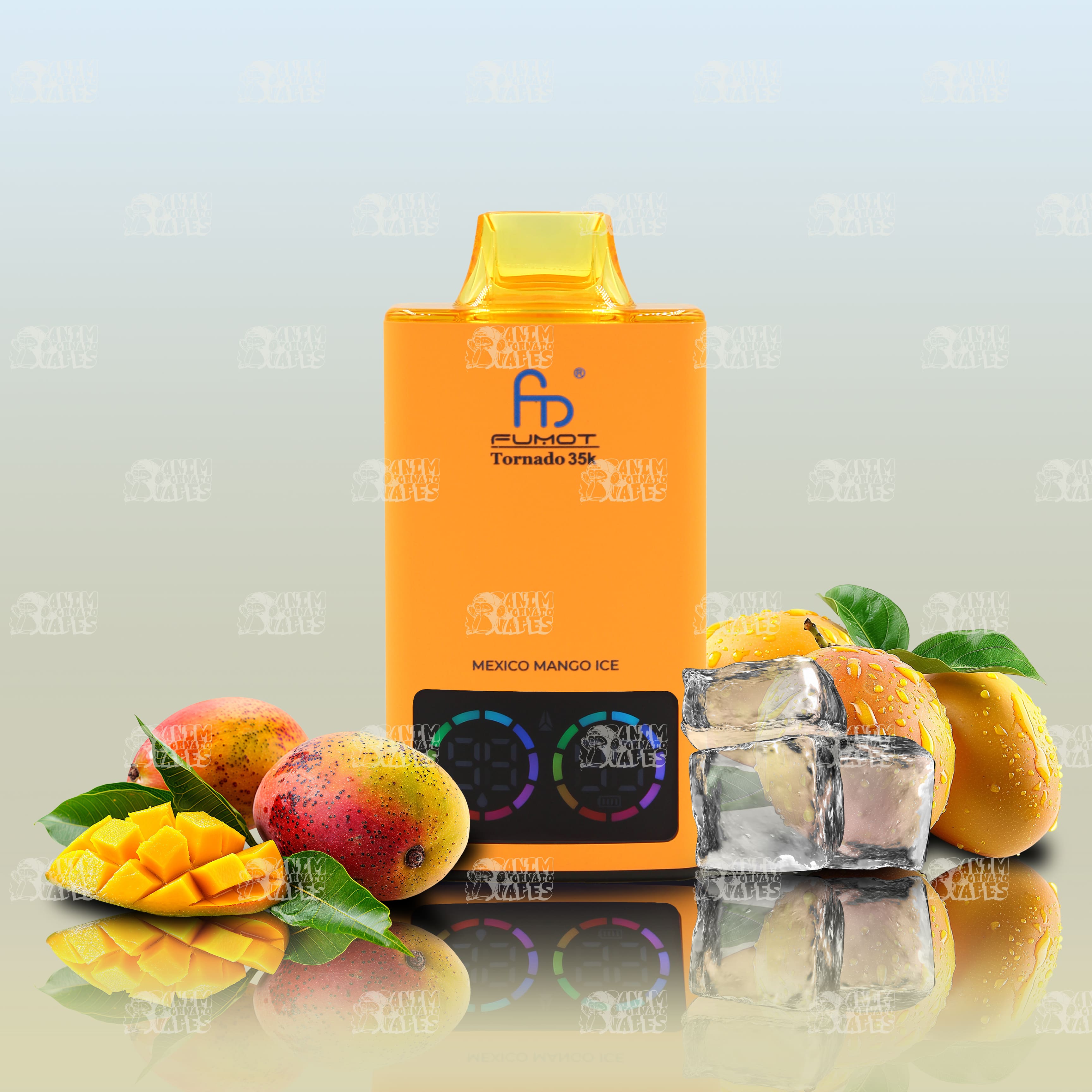 RandM Tornado 35000 Mexico Mango Ice Einweg-Vape mit 35000 Zügen und Mesh Coil